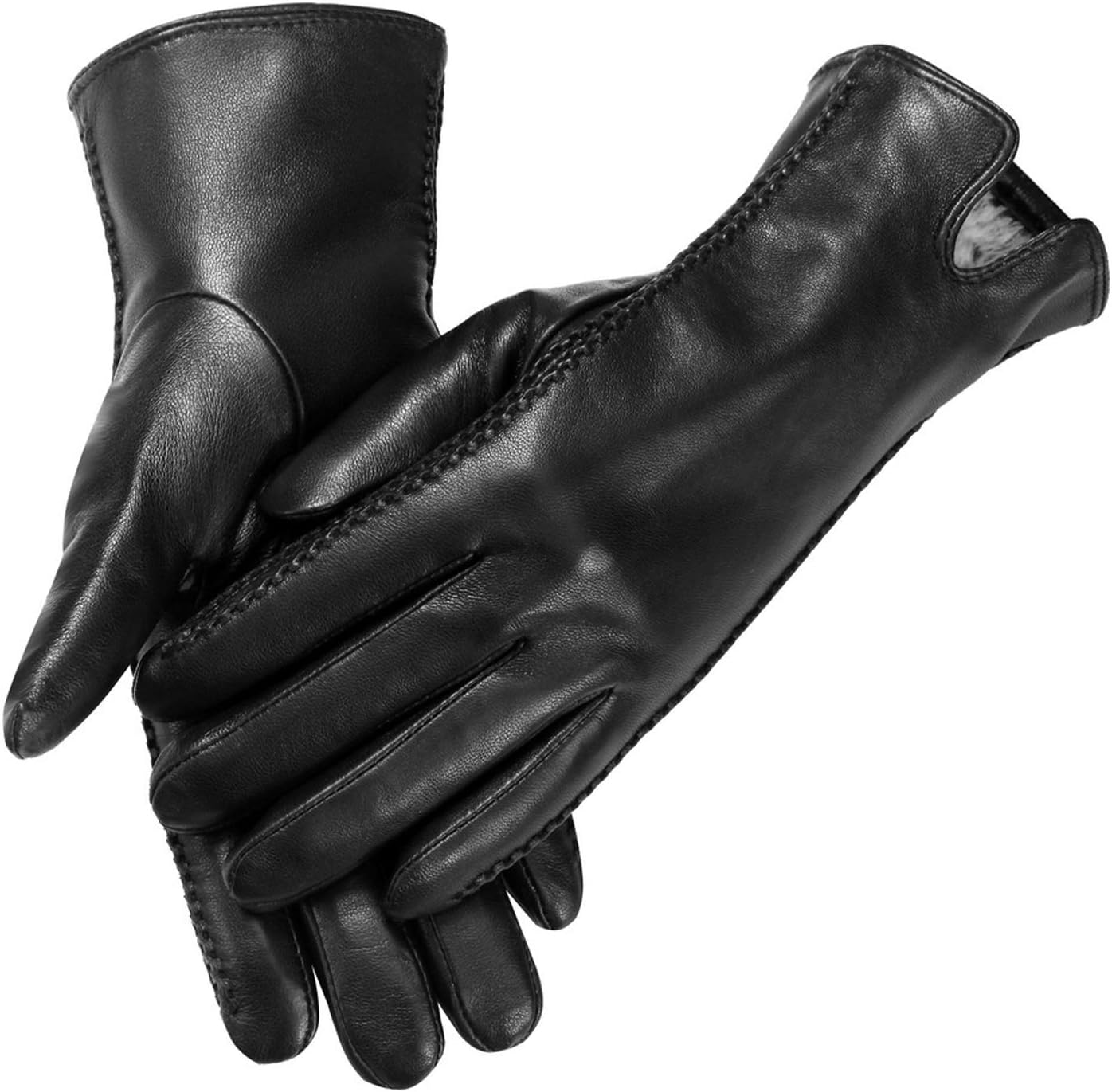 Warm Touchscreen Leather Gloves for Women