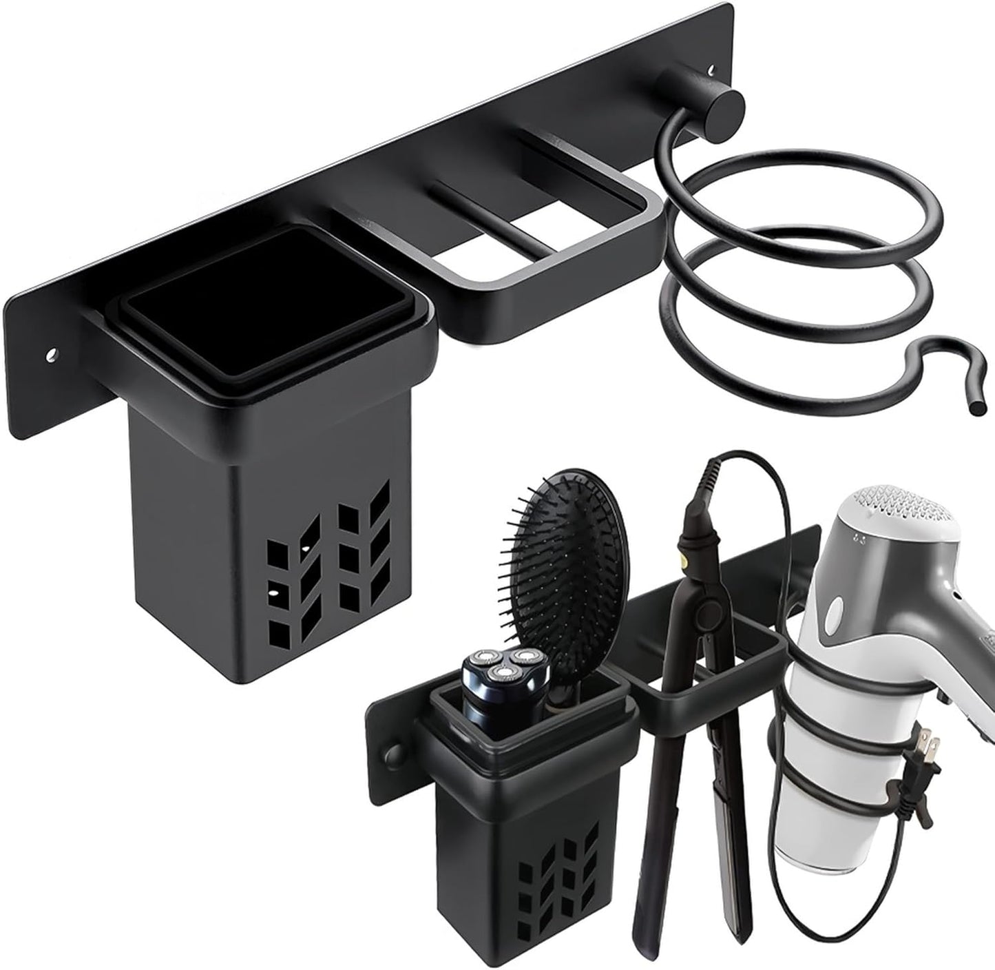 Wall-Mounted Hair Tool Organizer - Tangle-Free!