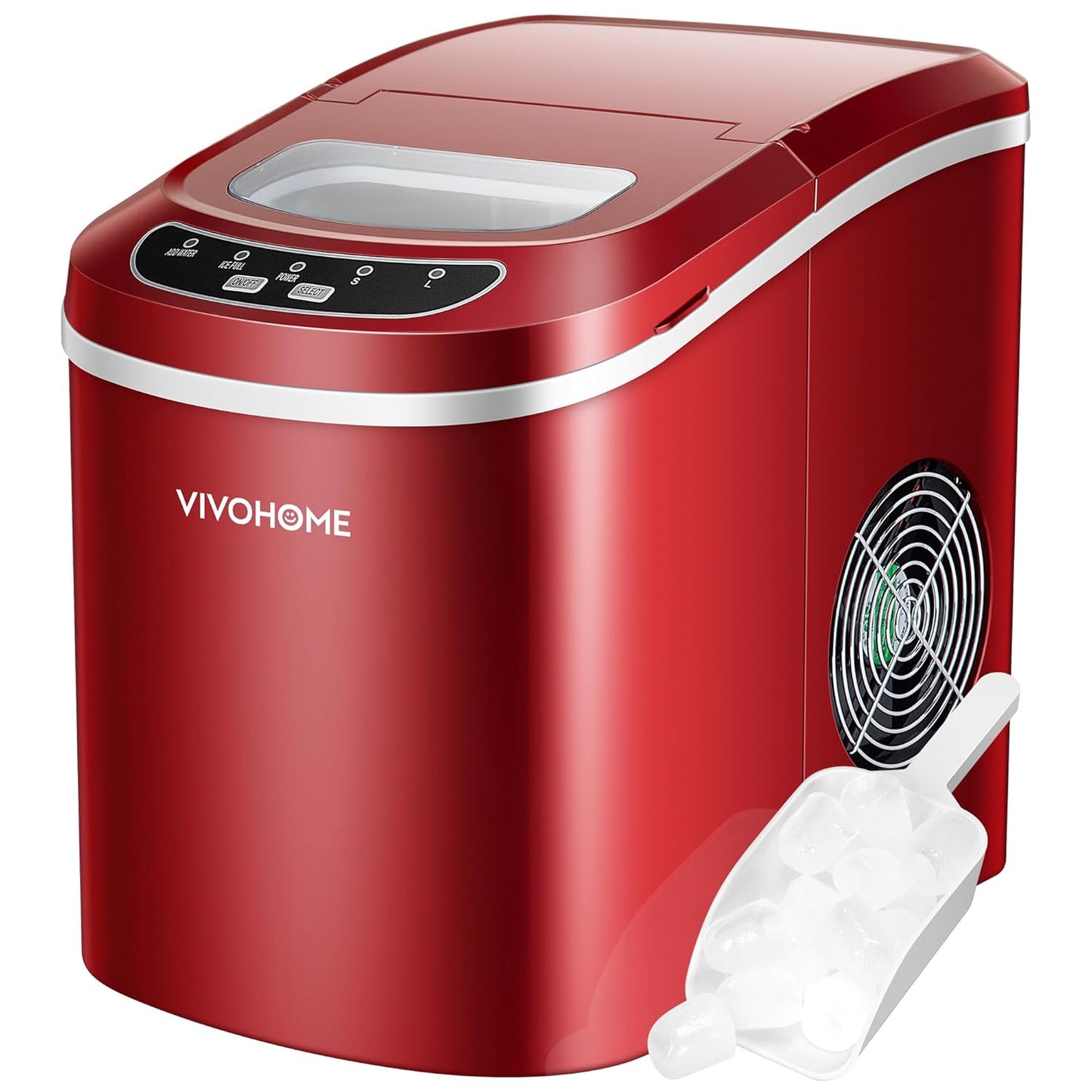 VIVOHOME Countertop Ice Maker Efficient 26lbs Daily Output