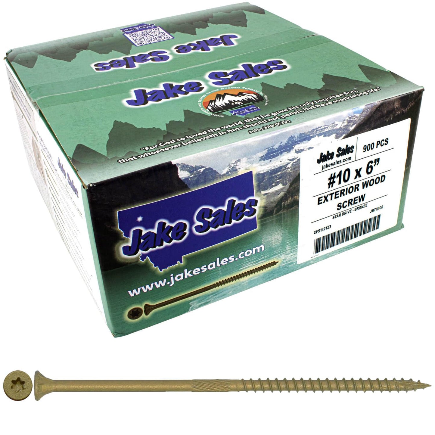 Jake Sales #10 x 6 Bronze Coated Wood Screws for All Projects