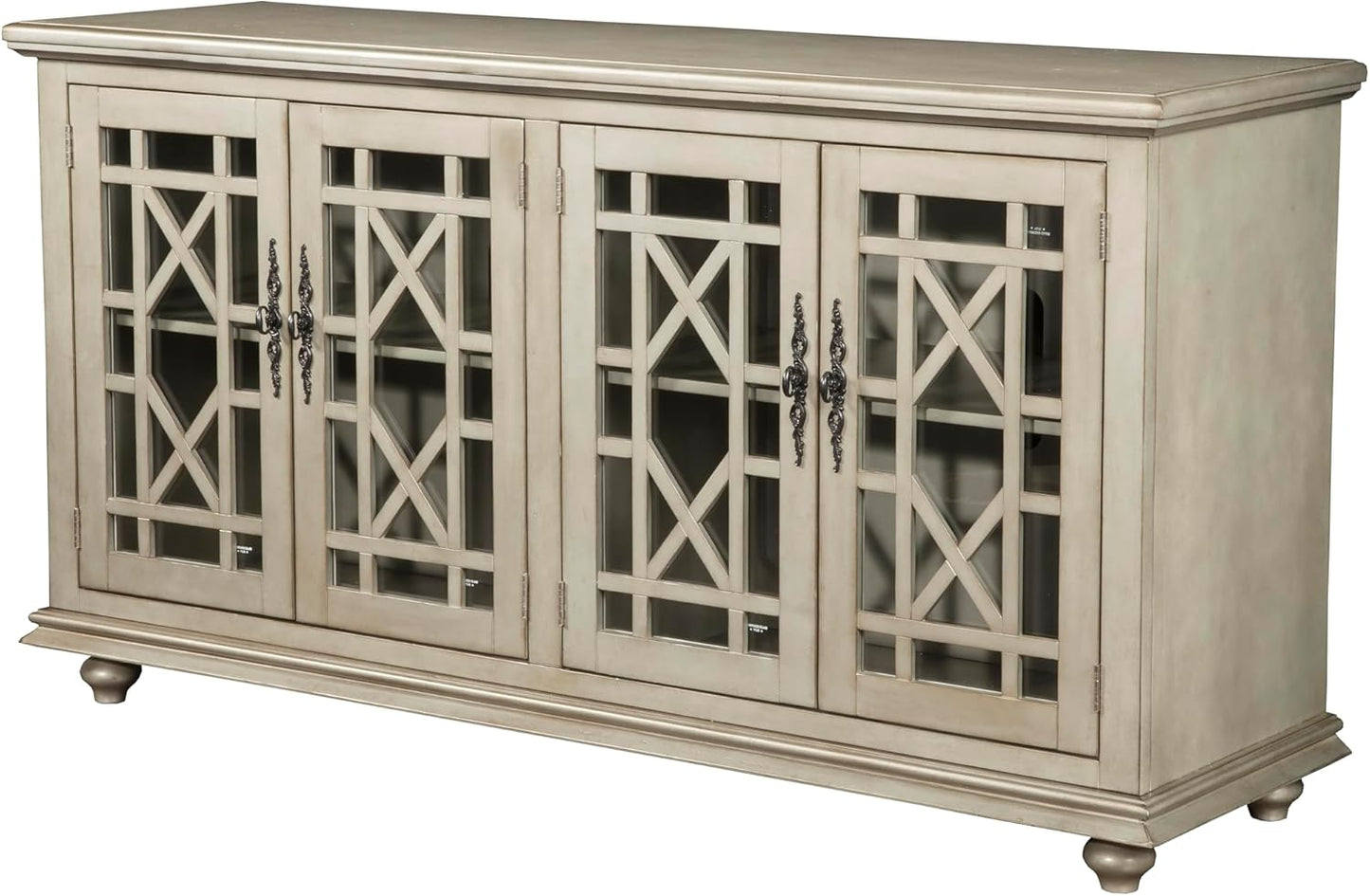 Martin Svensson Home Antique Silver TV Stand - Versatile Storage Solution