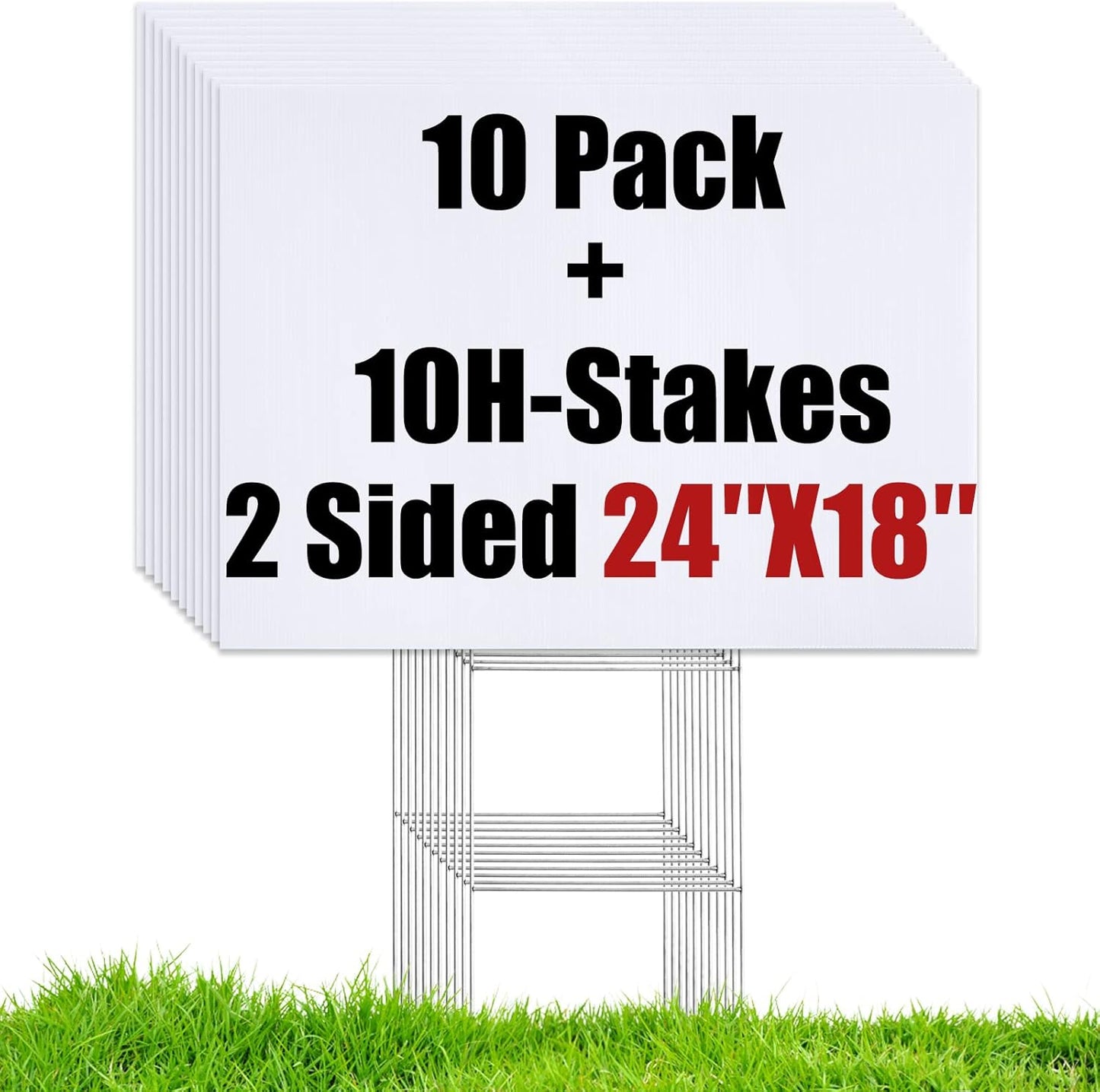 Large Blank Yard Signs Kit for Estate Sale, Party, and More