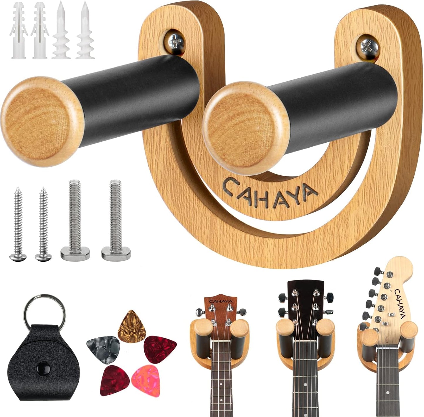 CAHAYA Guitar Wall Mount: Securely Hang & Access Your Instruments!