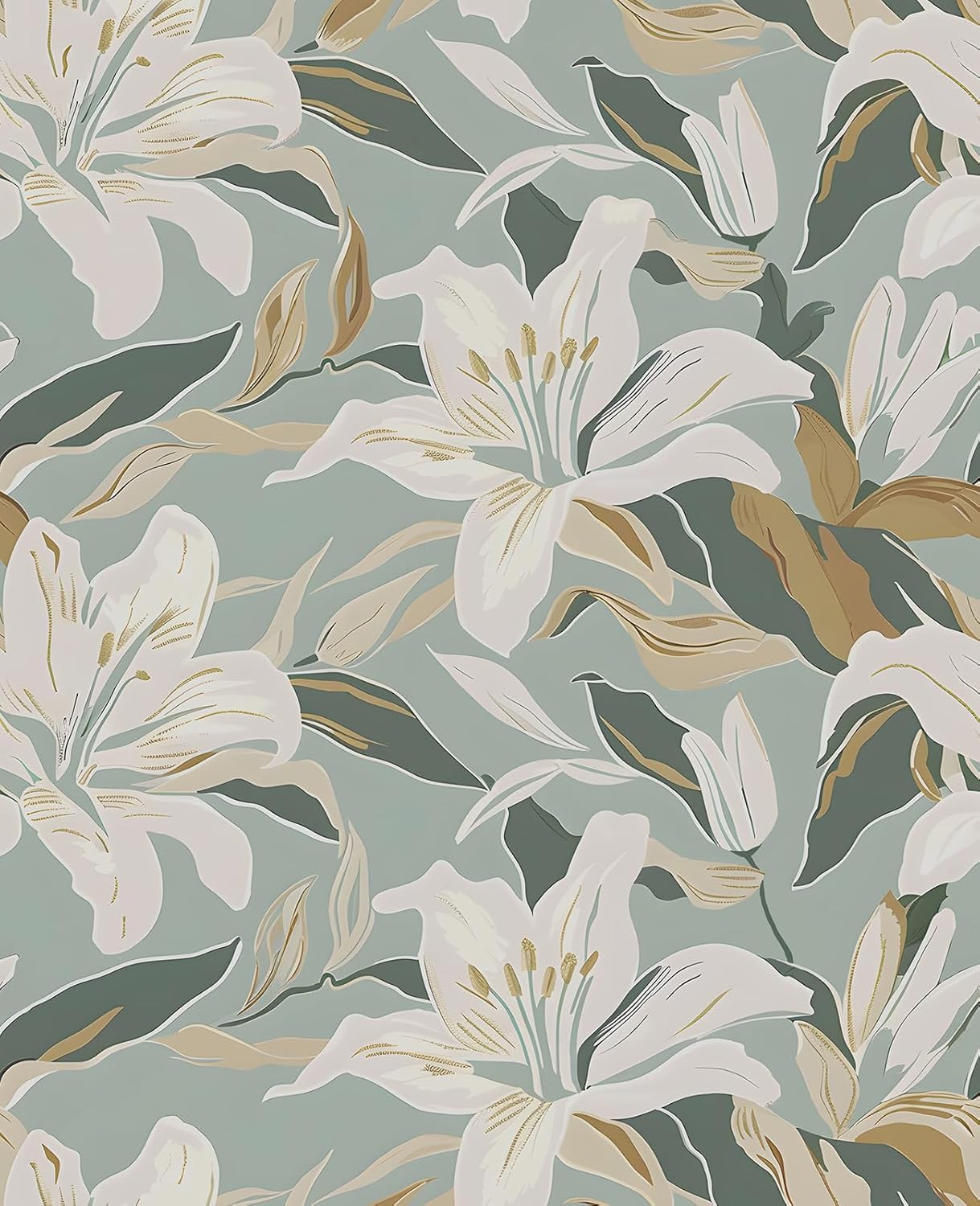 Extra Long Floral Wallpaper Peel and Stick for Home Decor