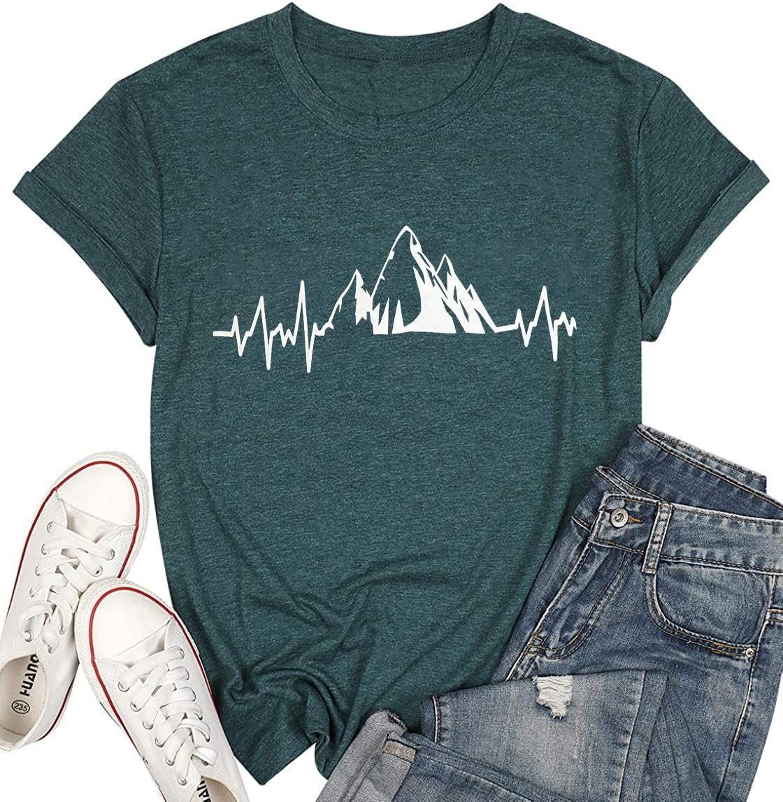 Love Heart Graphic Tee for Women - Summer Vibes
