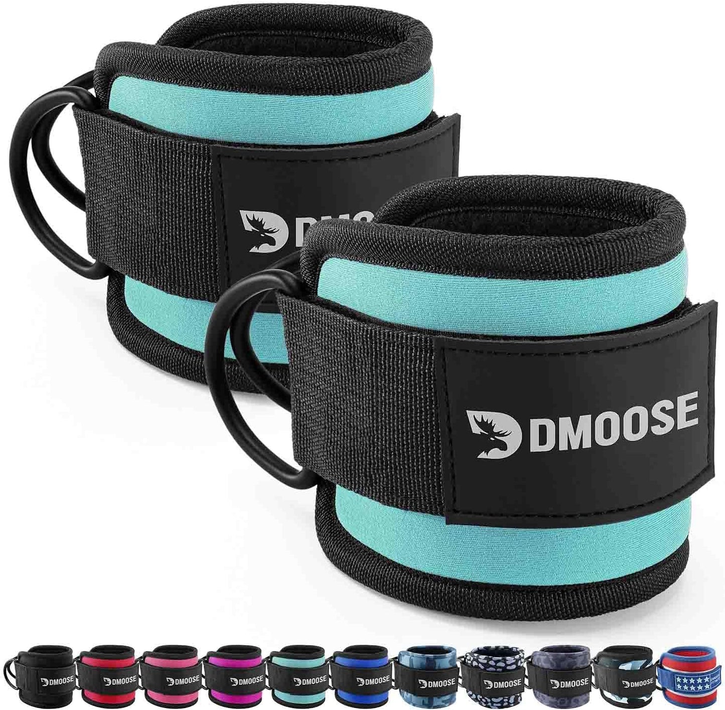 Premium Padded Ankle Straps for Cable Machines by DMoose Fitness