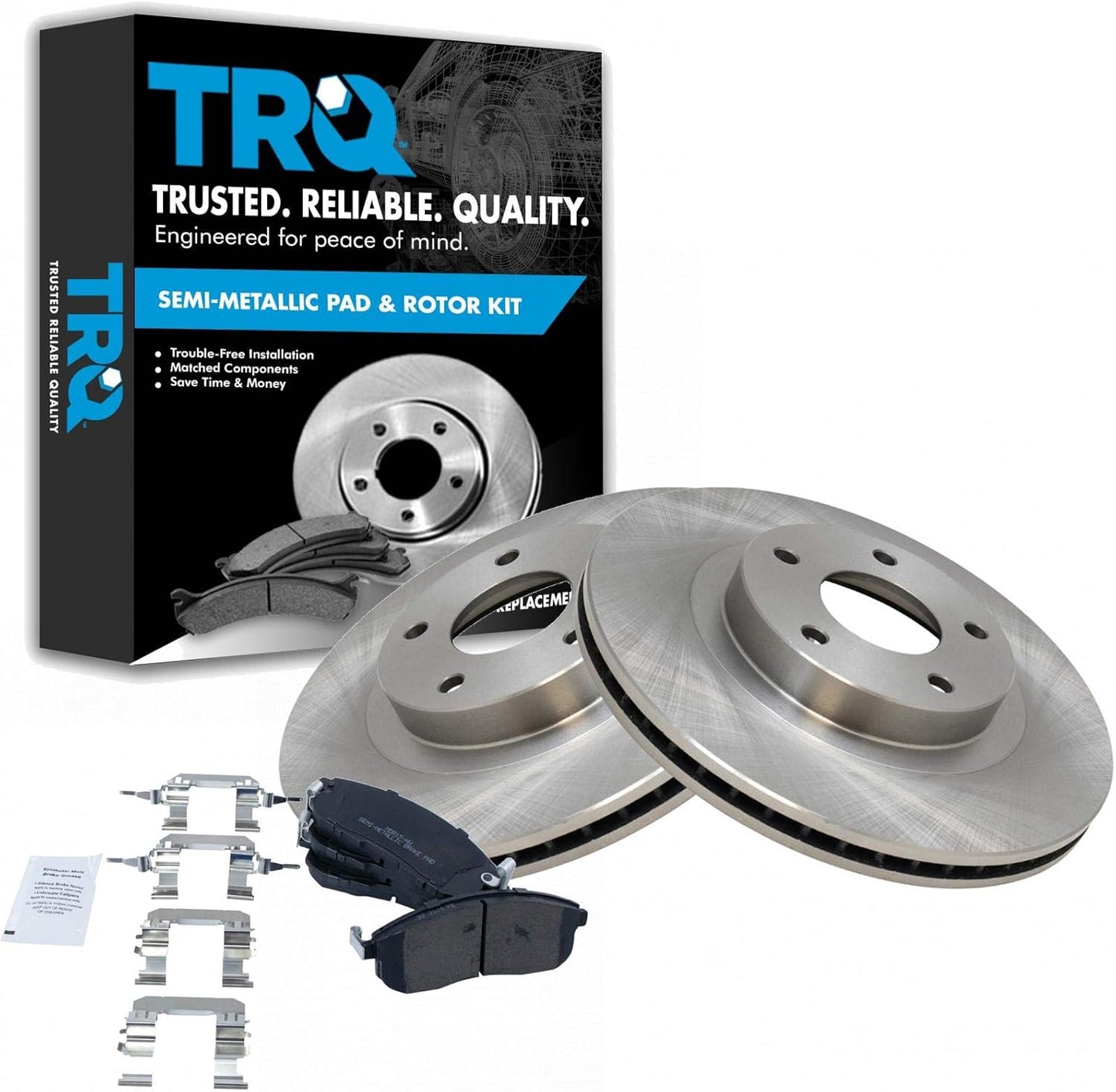 TRQ Front Brake Pad & Rotor Kit for INFINITI I35 and Nissan