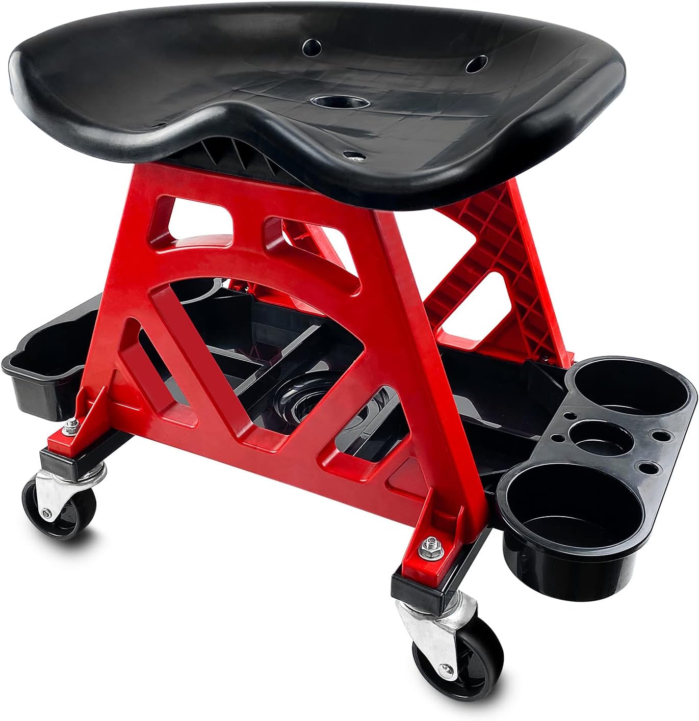 ROBLOK Durable Mechanic Stool Chair With Wheels for Garage Use