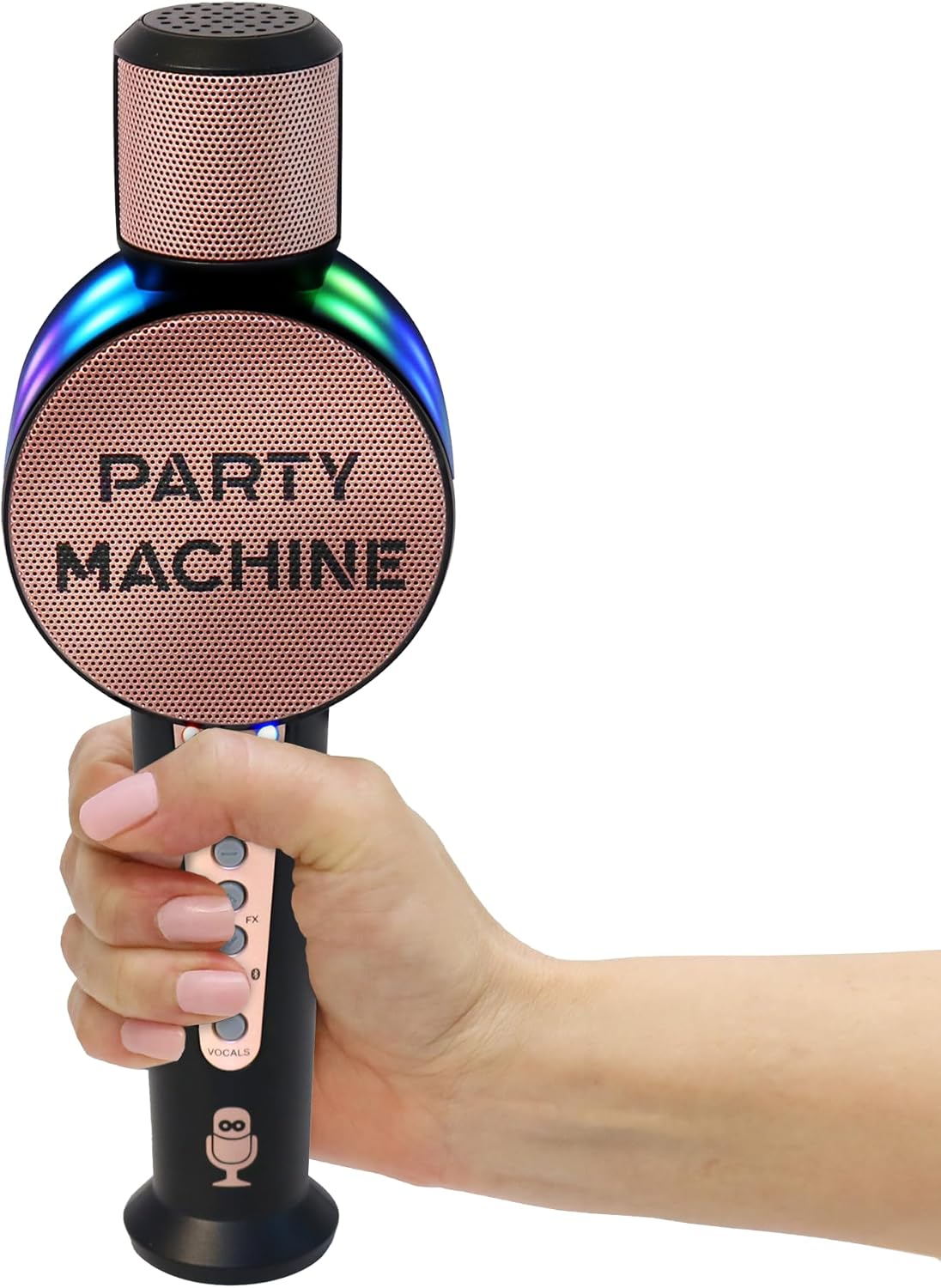 Portable Karaoke Mic with Voice Changer - Rose Gold