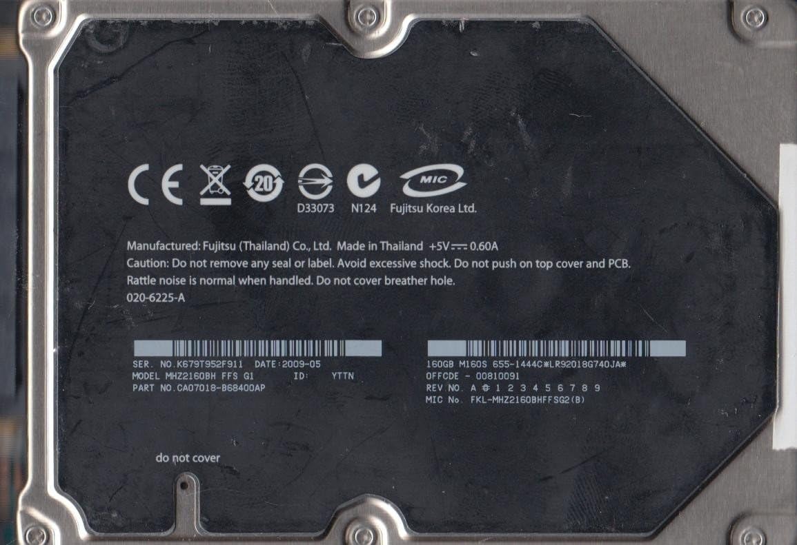 Fujitsu 160GB SATA 2.5 Hard Drive - MHZ2160BH FFS G1 Review