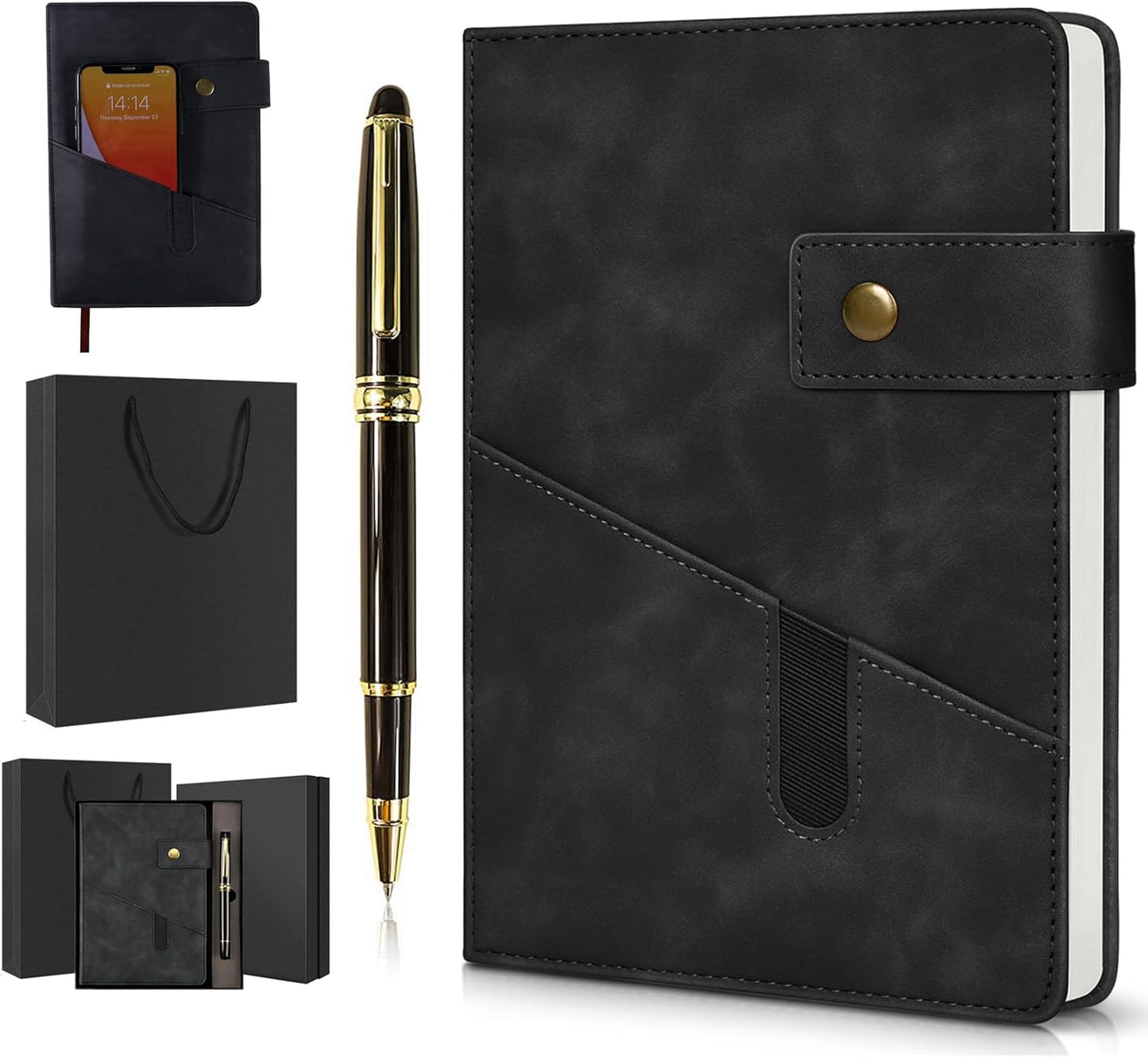 Personalized Leather Journal Set - Pen & Gift Box Included!