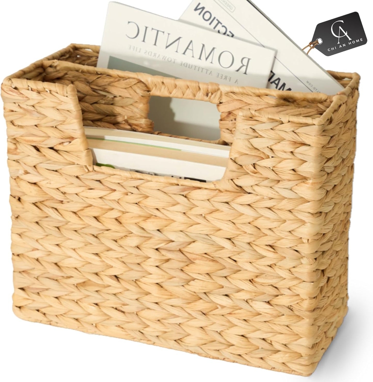 Wicker Magazine Basket for Stylish Storage and Organization