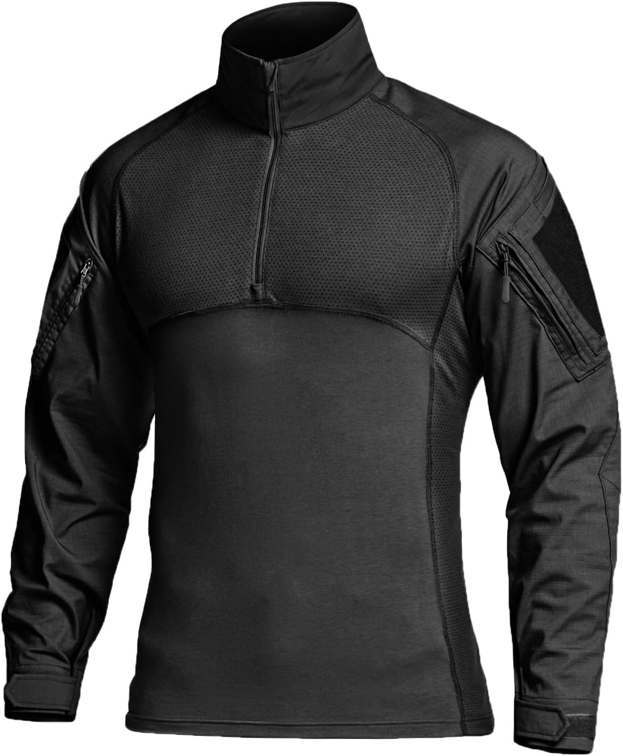 CQR Men's Combat Shirt Tactical 1/4 Zip Long Sleeve BDU Top