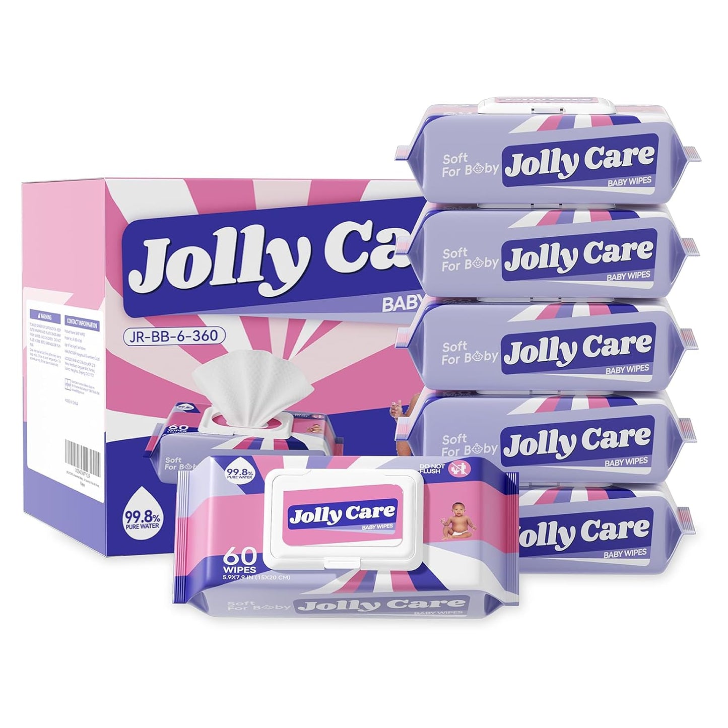 Hypoallergenic Sensitive Baby Wipes by Jolly Care