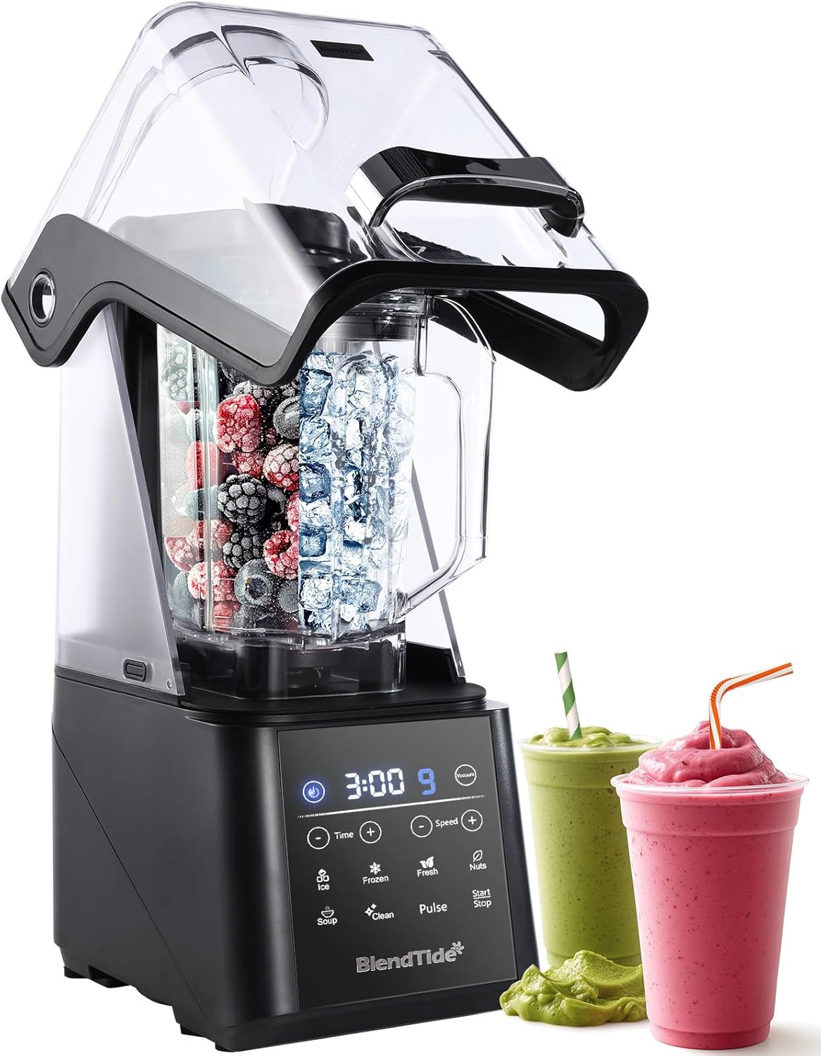 BlendTide 1500W Vacuum Blender: Less Foam, Quiet & Fast!