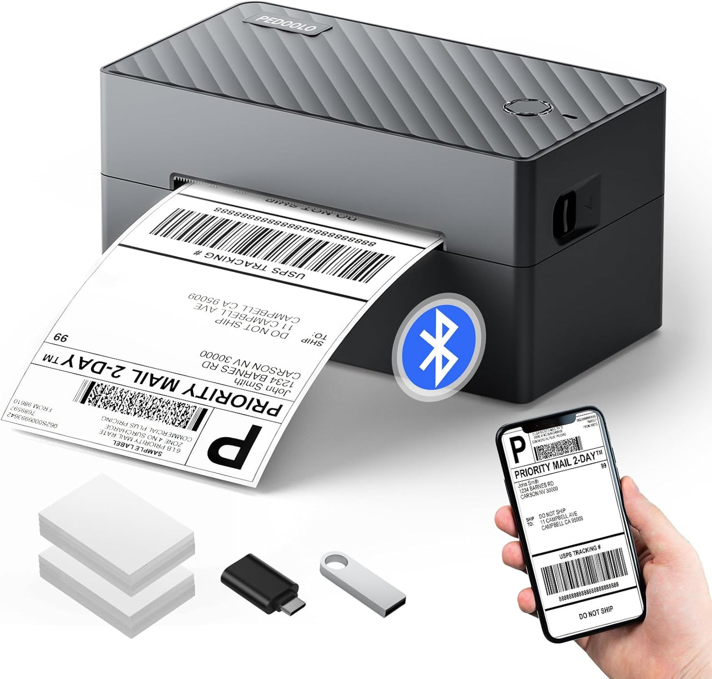 PEDOOLO 4x6 Bluetooth Thermal Label Printer