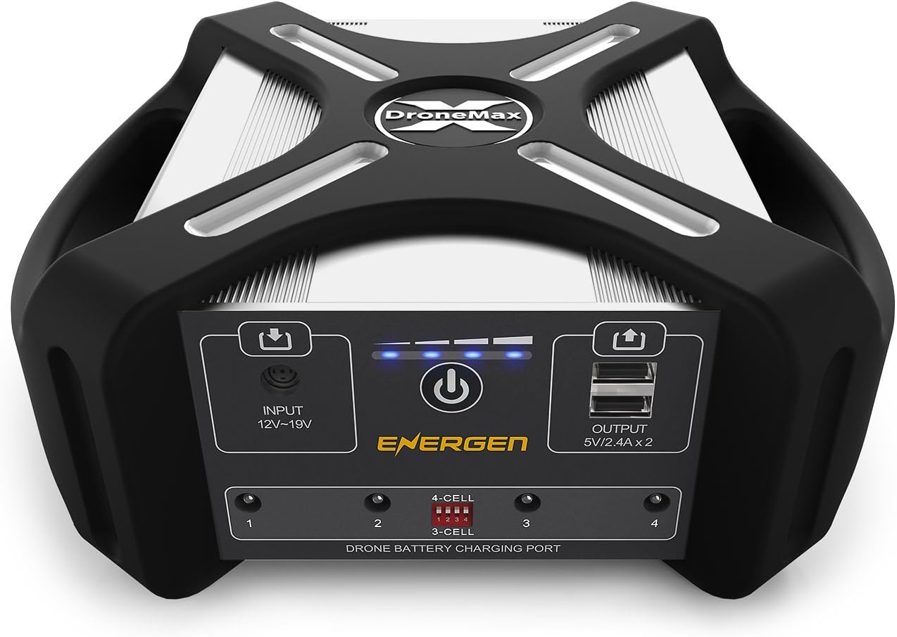 Charge 4 Drone Batteries Fast - Energen DroneMax A40