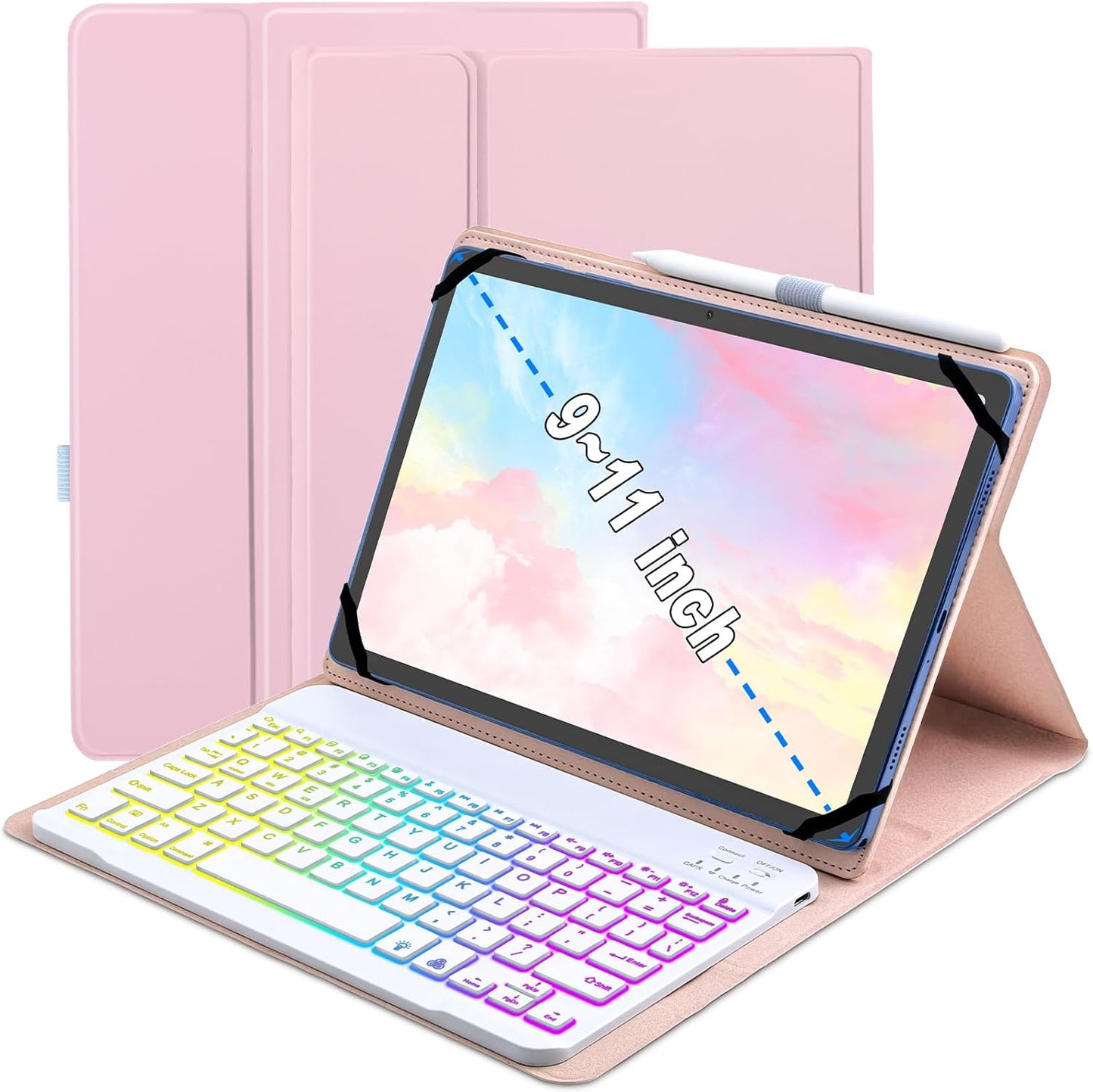 Universal Tablet Keyboard Case for 9 to 11 inch Tablets