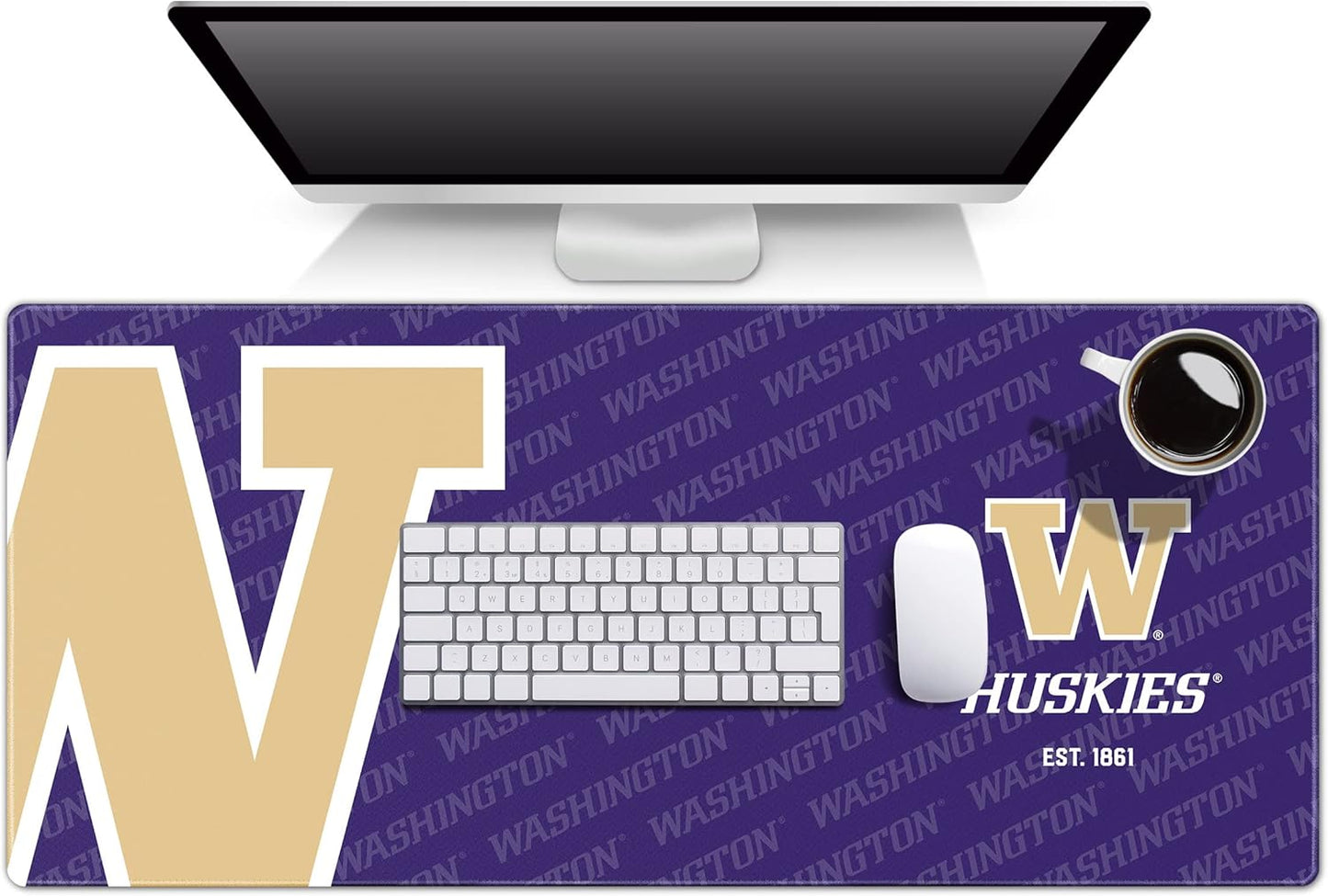 YouTheFan NCAA Washington Huskies Desk Pad for Fans and Gamers