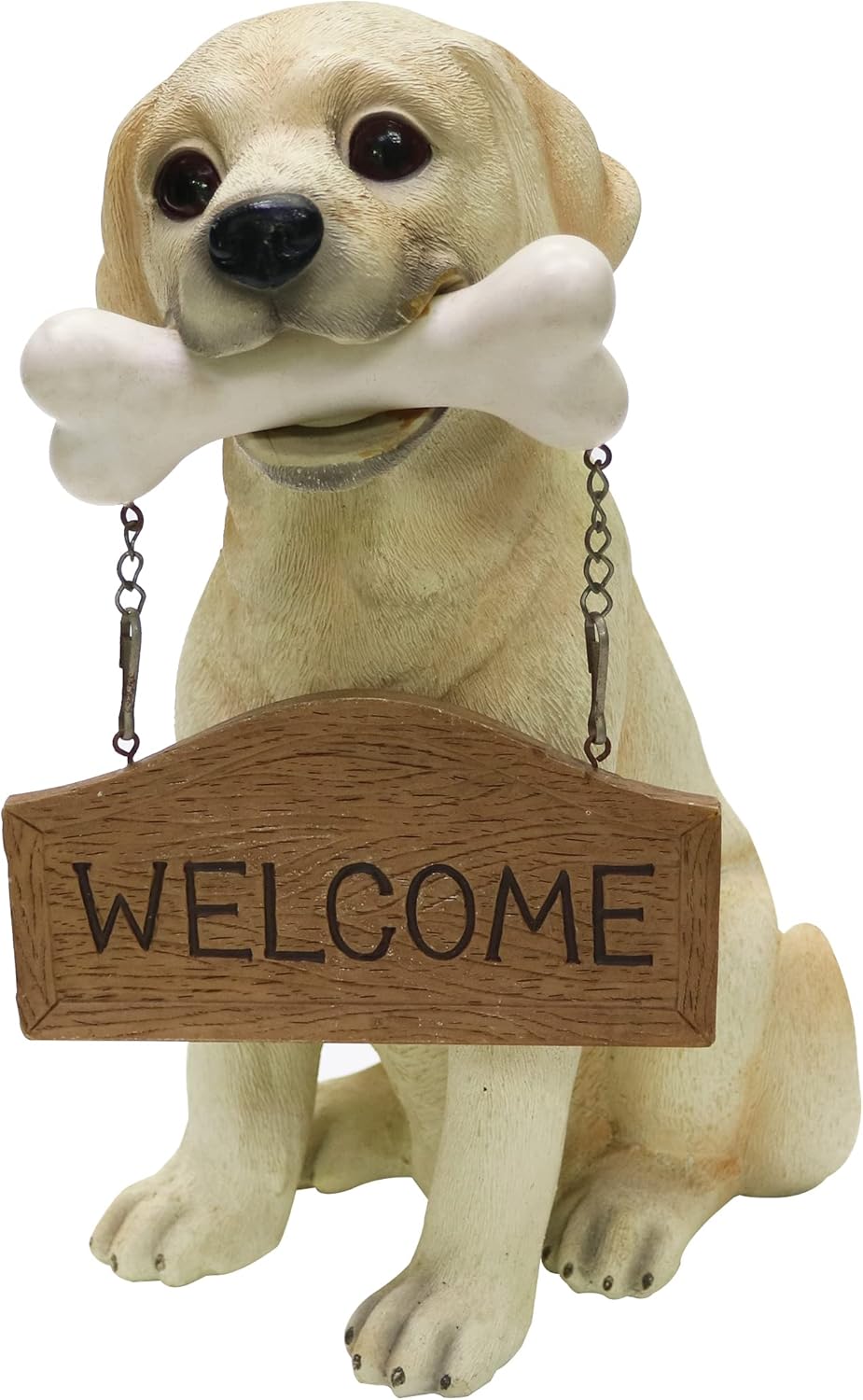 Nature's Mark Labrador Retriever Dog Puppy Statue with Signs