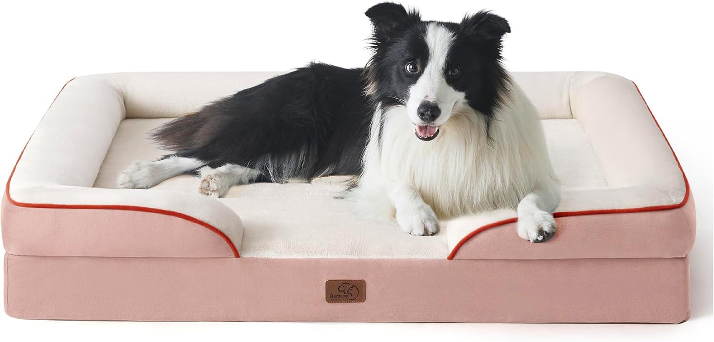 Orthopedic Dog Bed for Large Dogs - Washable Comfort & Support