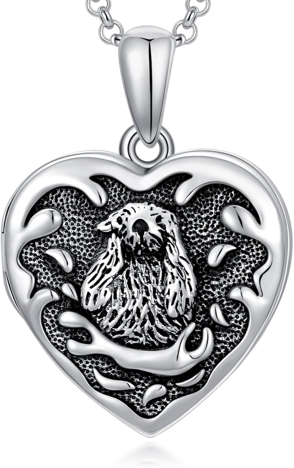 SOULMEET Personalized Silver Locket Necklace for Memories