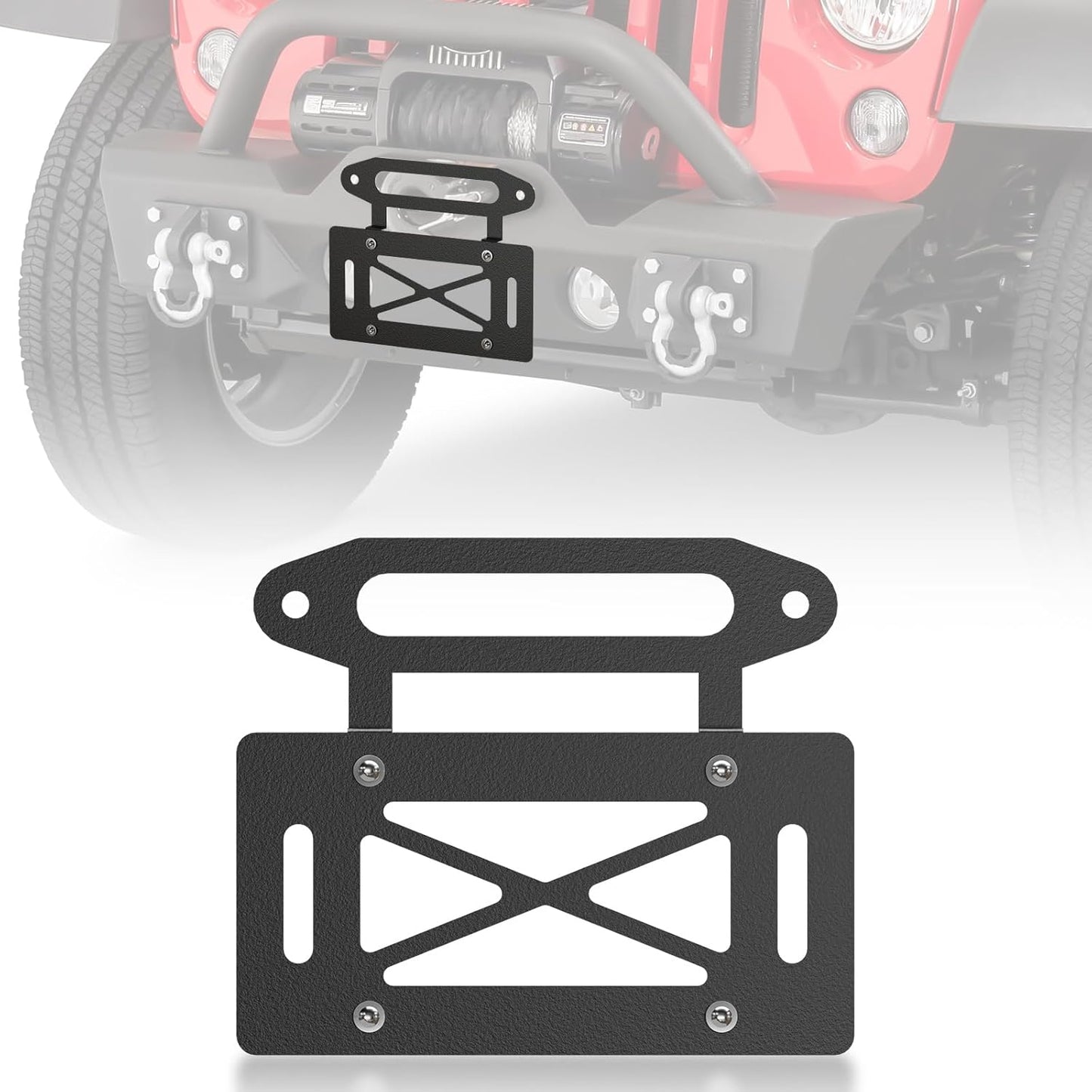 Winch License Plate Frame for 10in Hawse Fairlead Vehicles