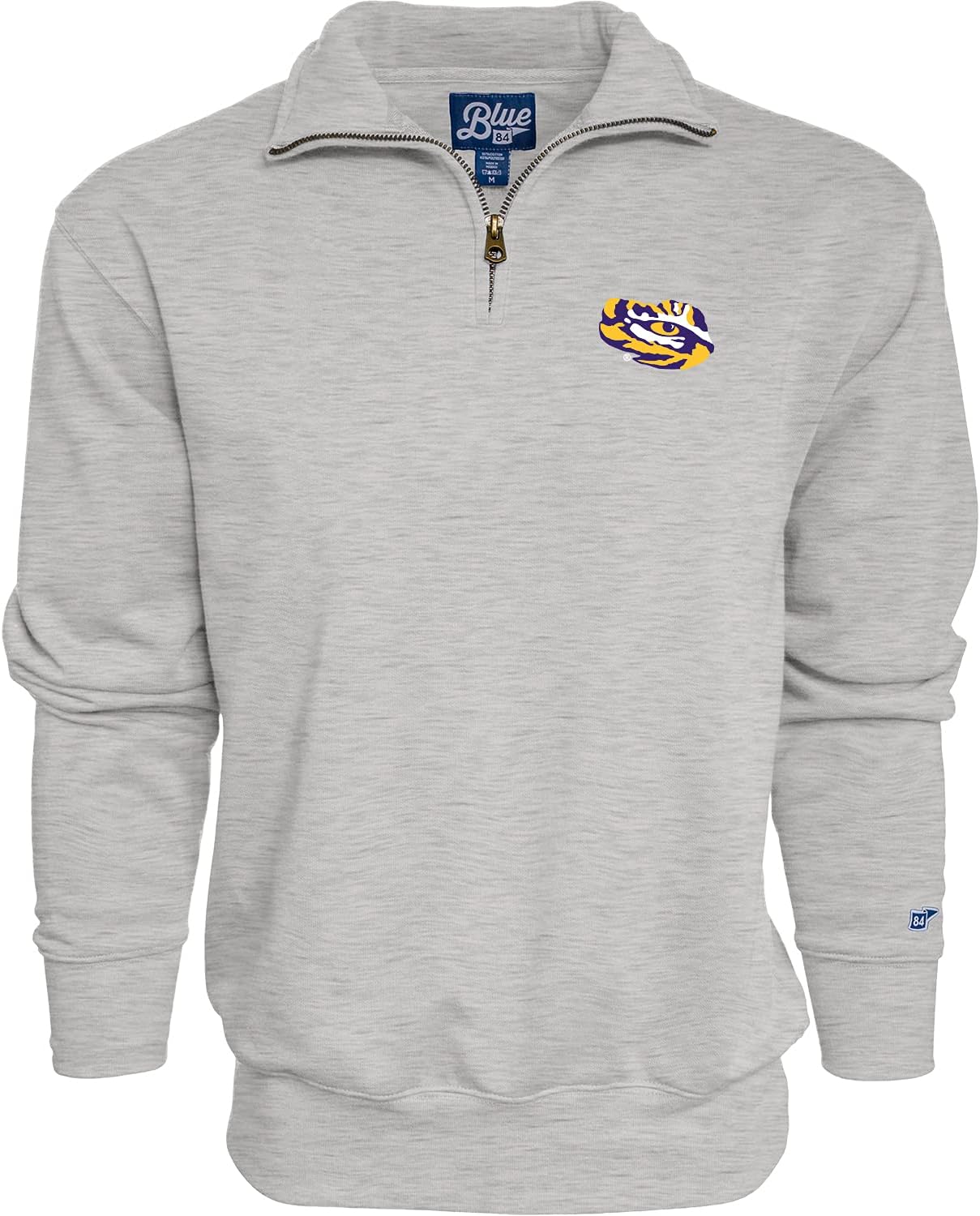 Lsu Tigers Men's Quarter Zip Sweatshirt by Blue 84 - Perfect Fit