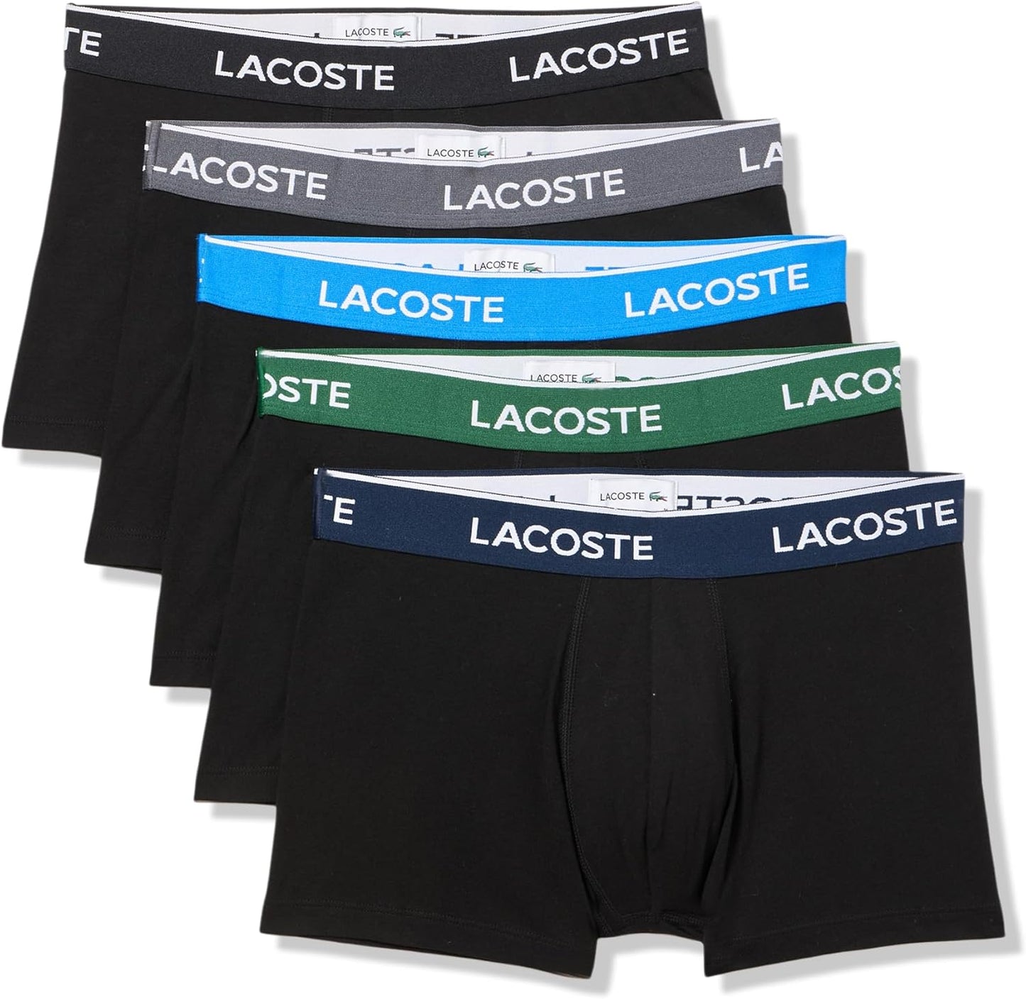 Lacoste Cotton Stretch Essentials Trunks 5-Pack for Comfort