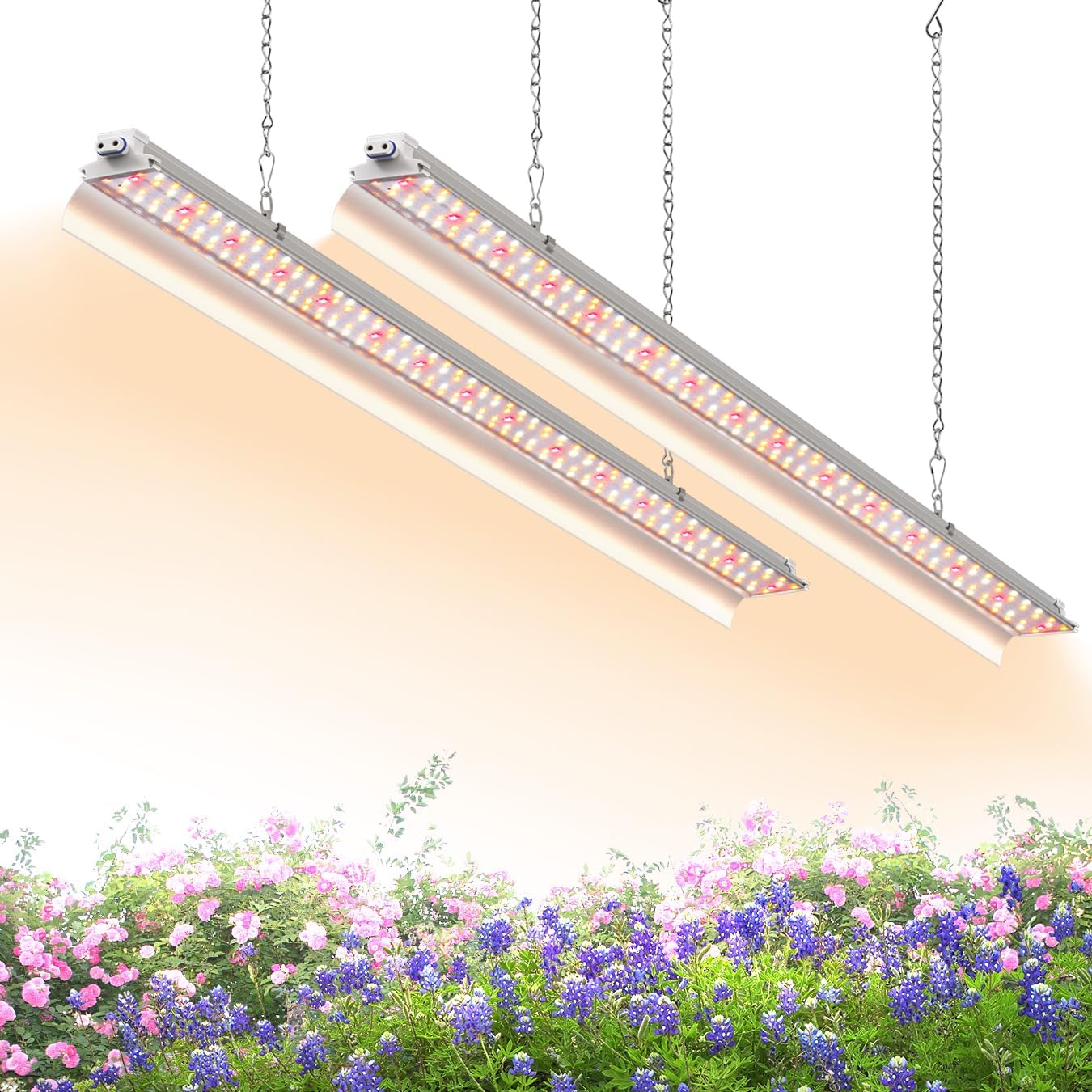LED Grow Light 4FT Full Spectrum for Indoor Plants 120W 2 Pack