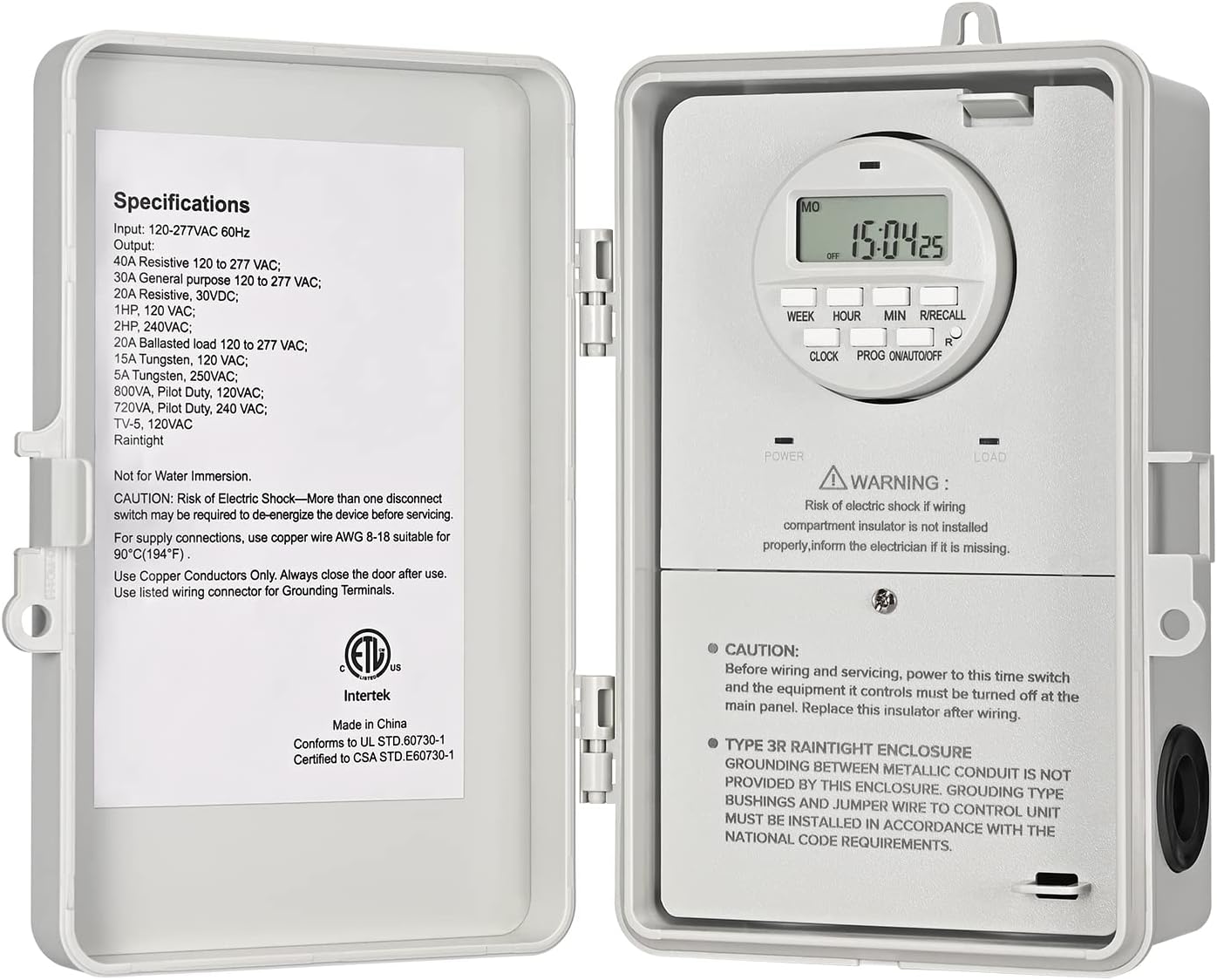DEWENWILS Pool Pump Timer - 7-Day Programmable Digital Switch