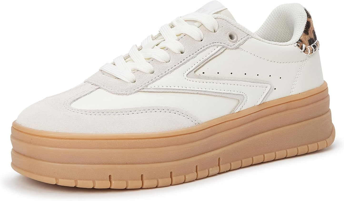 LUCKY STEP Women's Platform Sneakers for Trendy Casual Style
