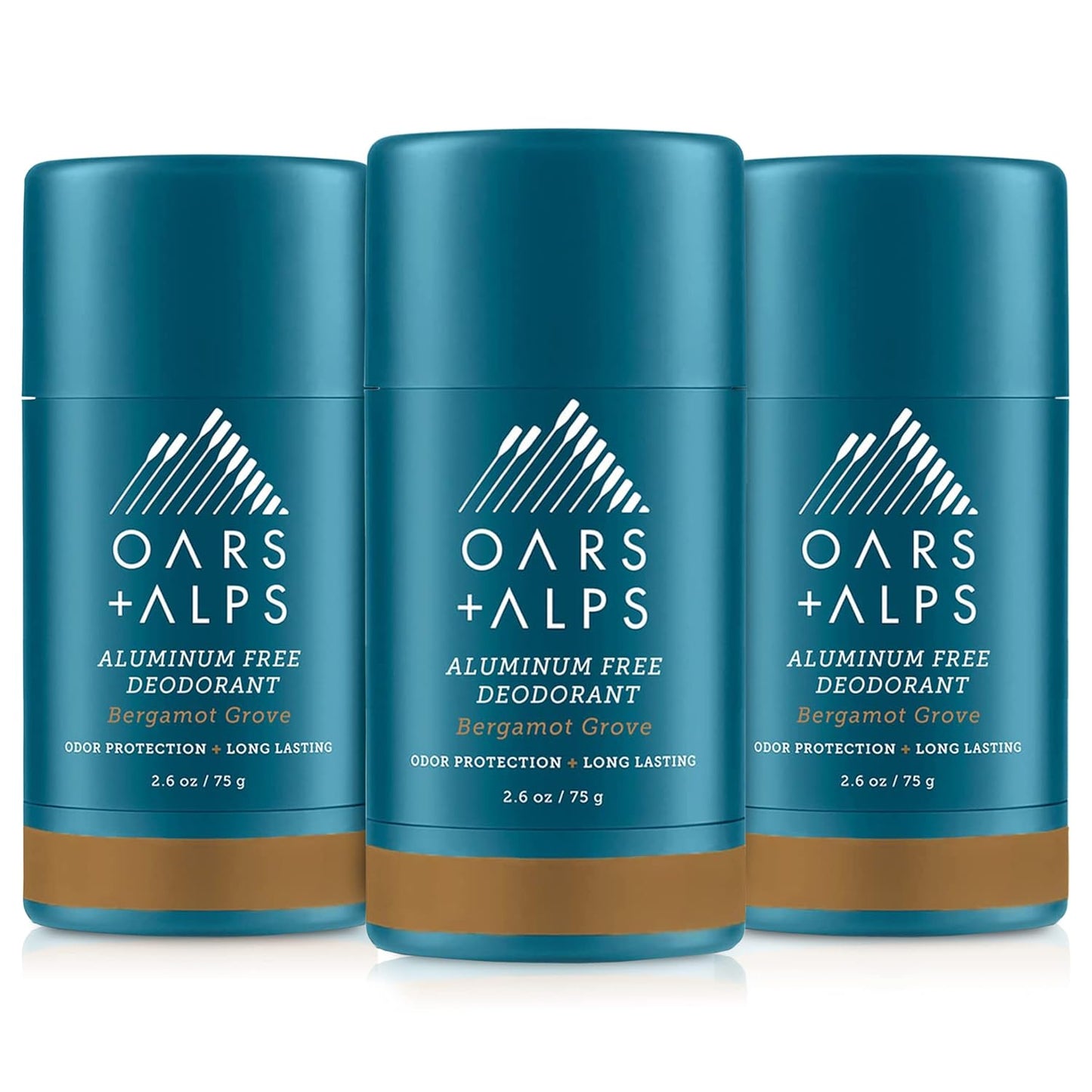 Oars + Alps Aluminum Free Deodorant for Men and Women, 3 Pack