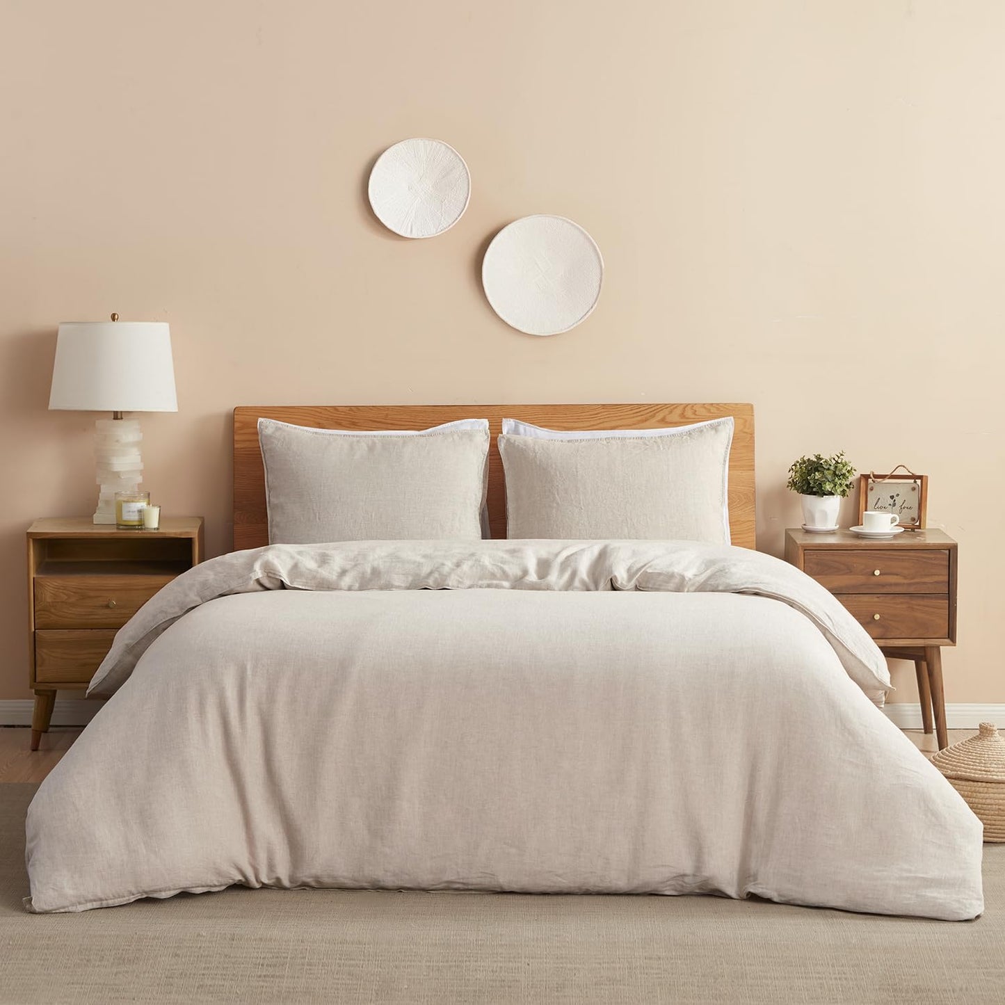 100% Linen Duvet Cover Set for Hot Sleepers - Natural Comfort