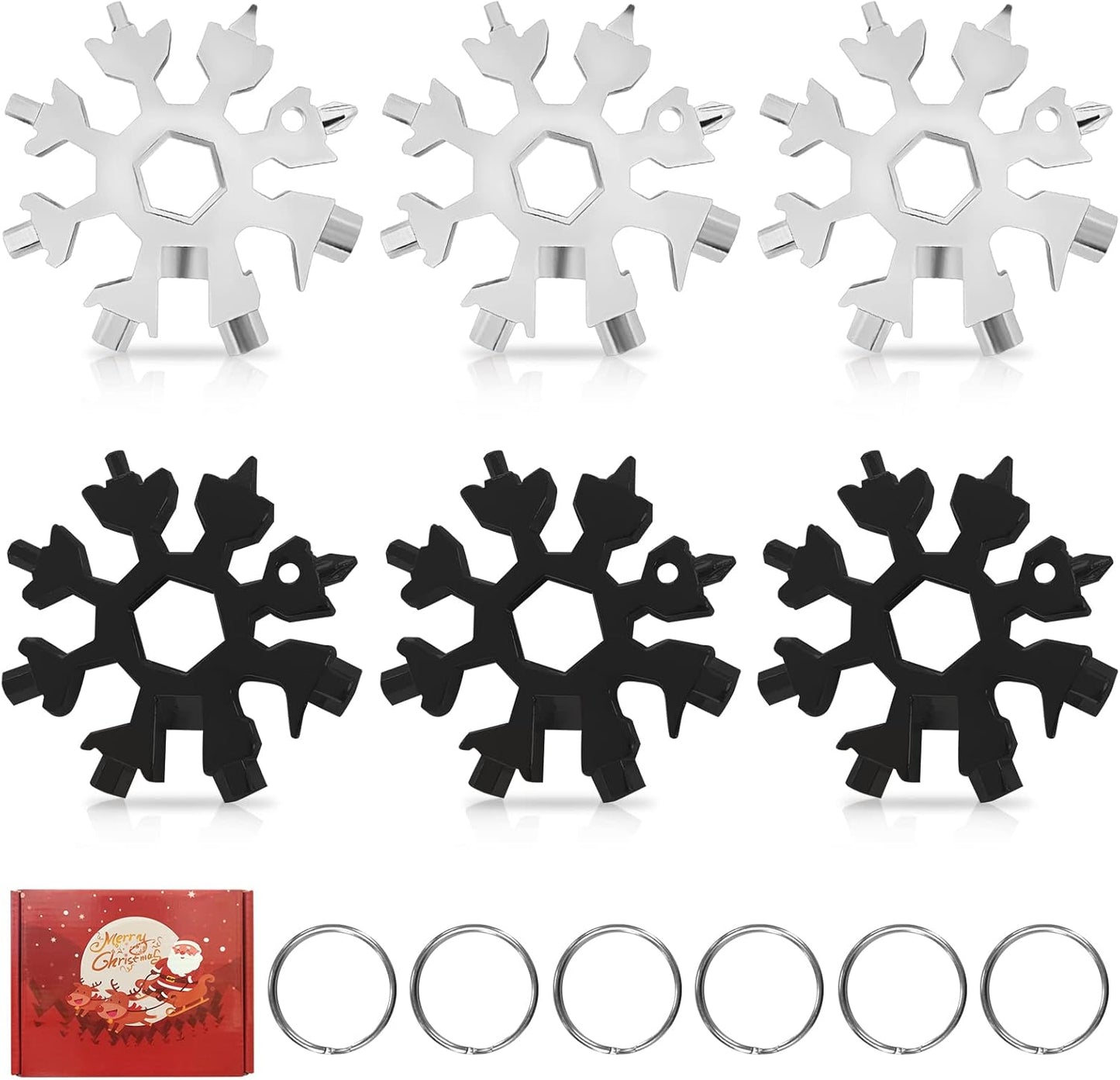 Ultimate Snowflake Multitool Set - 6 Pack Men's Stainless Steel, Perfect Gifts!