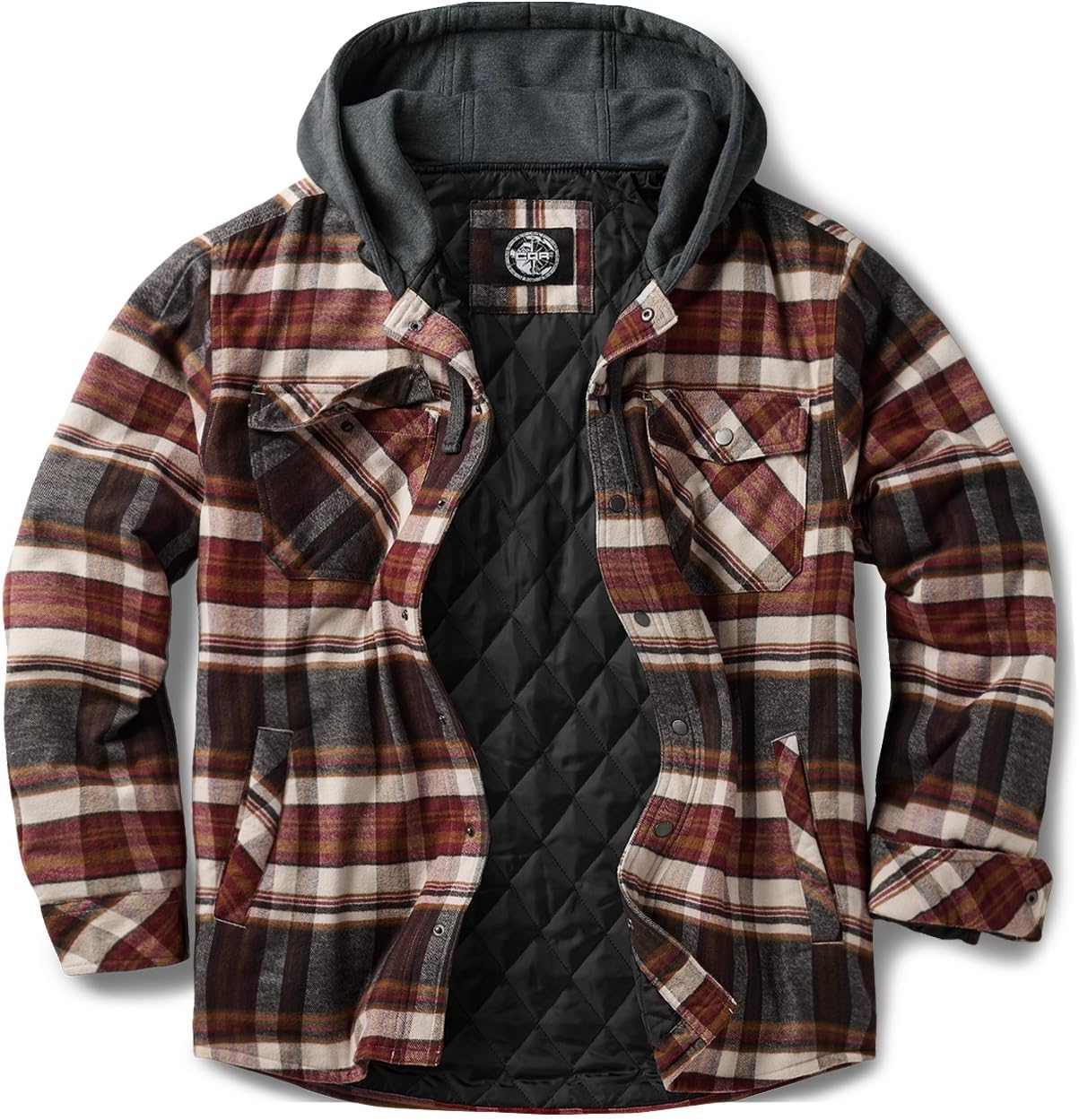 CQR Men's Flannel Shirt Jacket for Winter Outdoor Activities