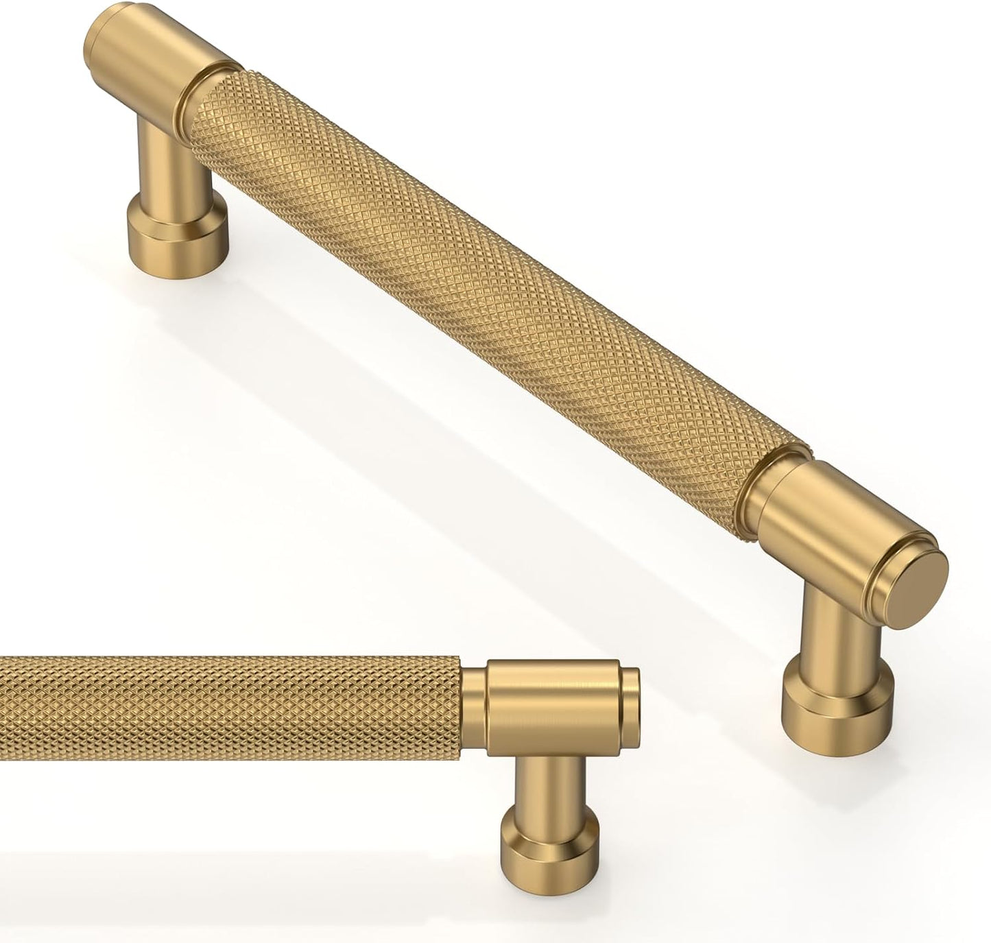 10 Pack Champagne Bronze Knurled Cabinet Pulls for Modern Homes