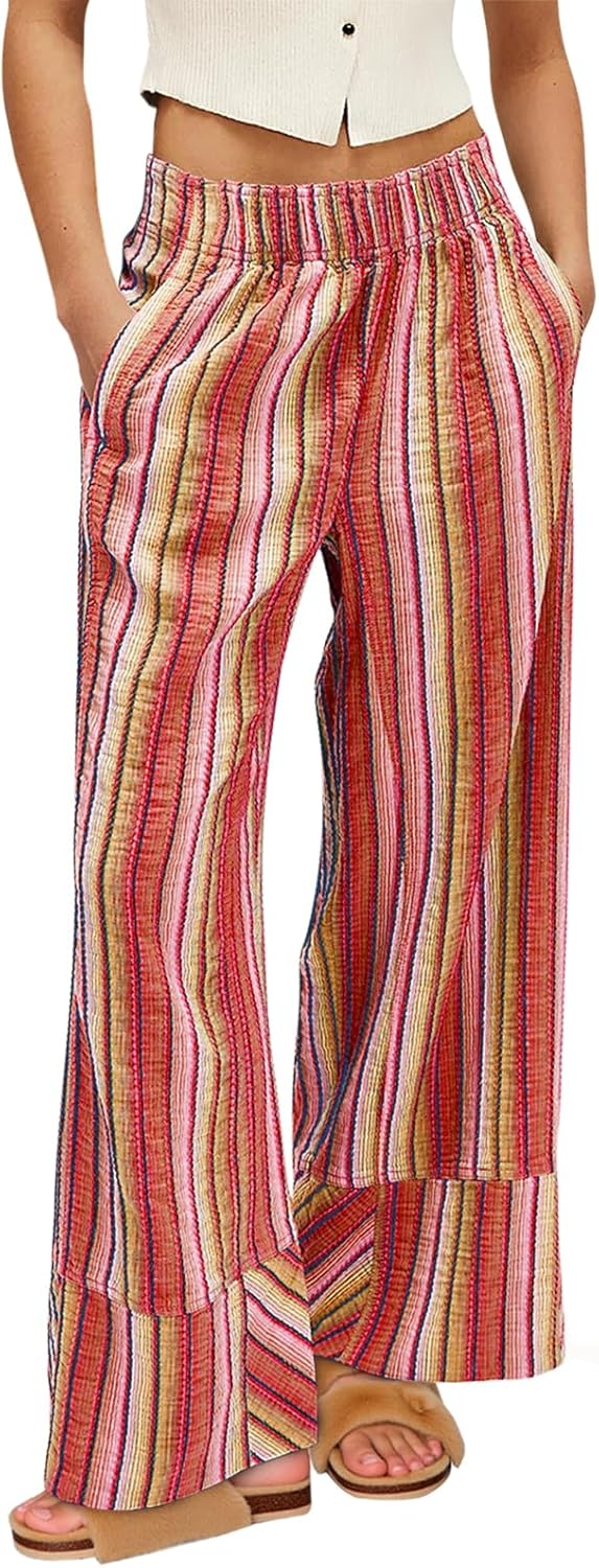 Cicy Bell Womens Wide Leg Lounge Pants for Casual Beach Wear