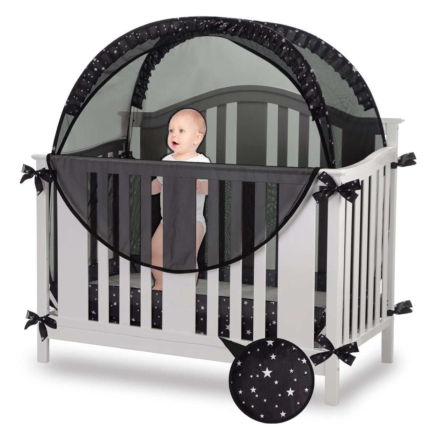 Secure Sleep: ZXPLO Black Crib Tent