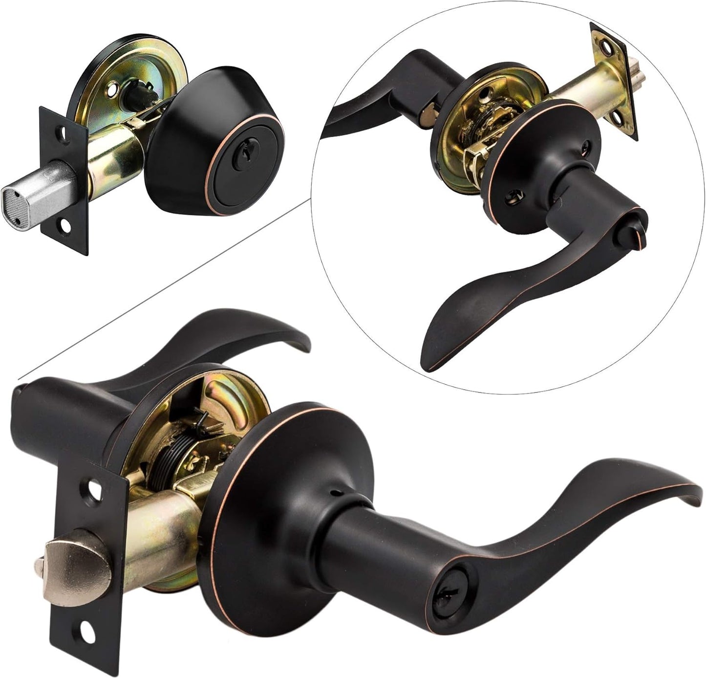 Berlin Modisch Entrance Lever Door Handle Set for Office Use