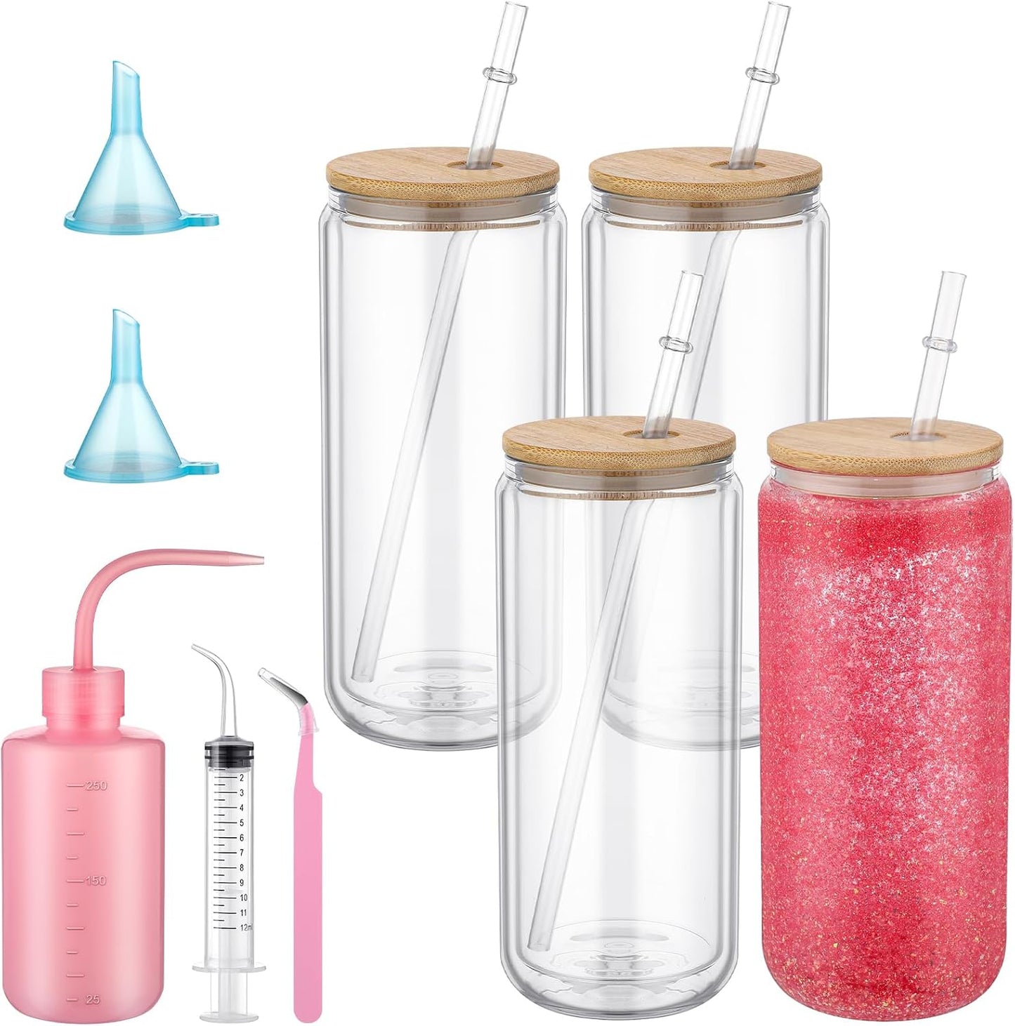Create Stunning Snow Globe Tumblers with 9 Pcs DIY Kit