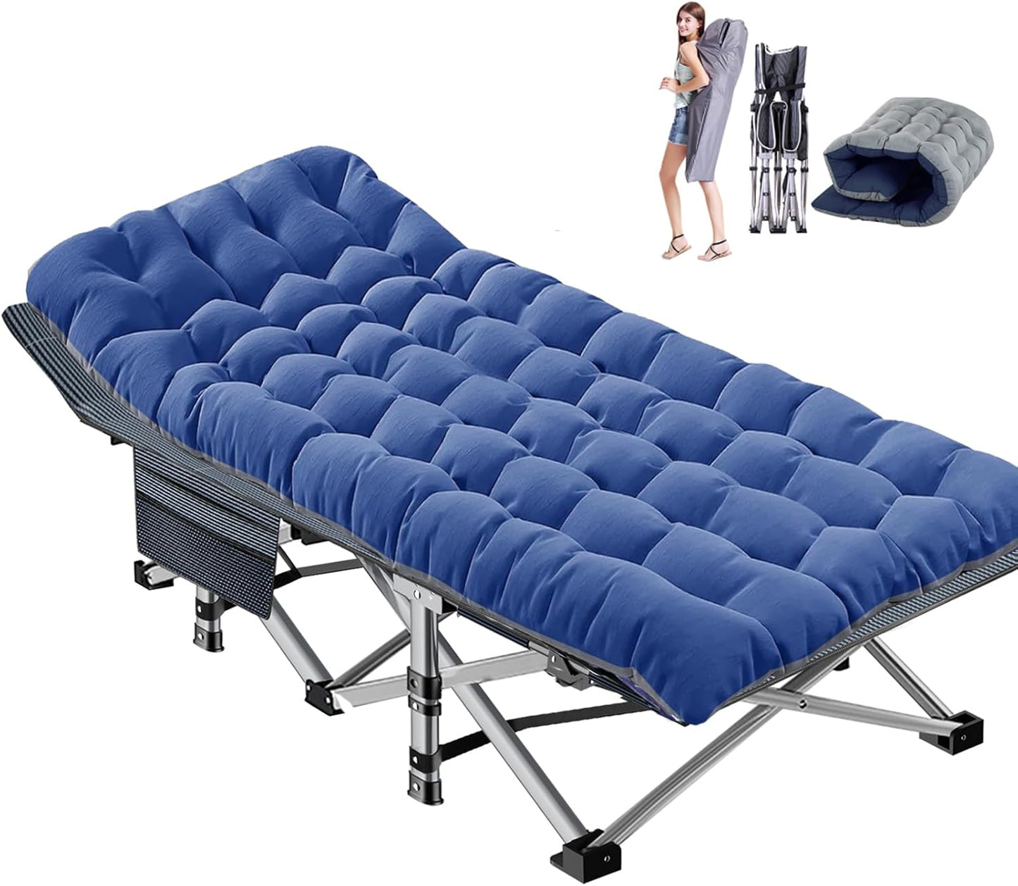 DoCred Oversized XXL Folding Camping Cot for Outdoor Comfort