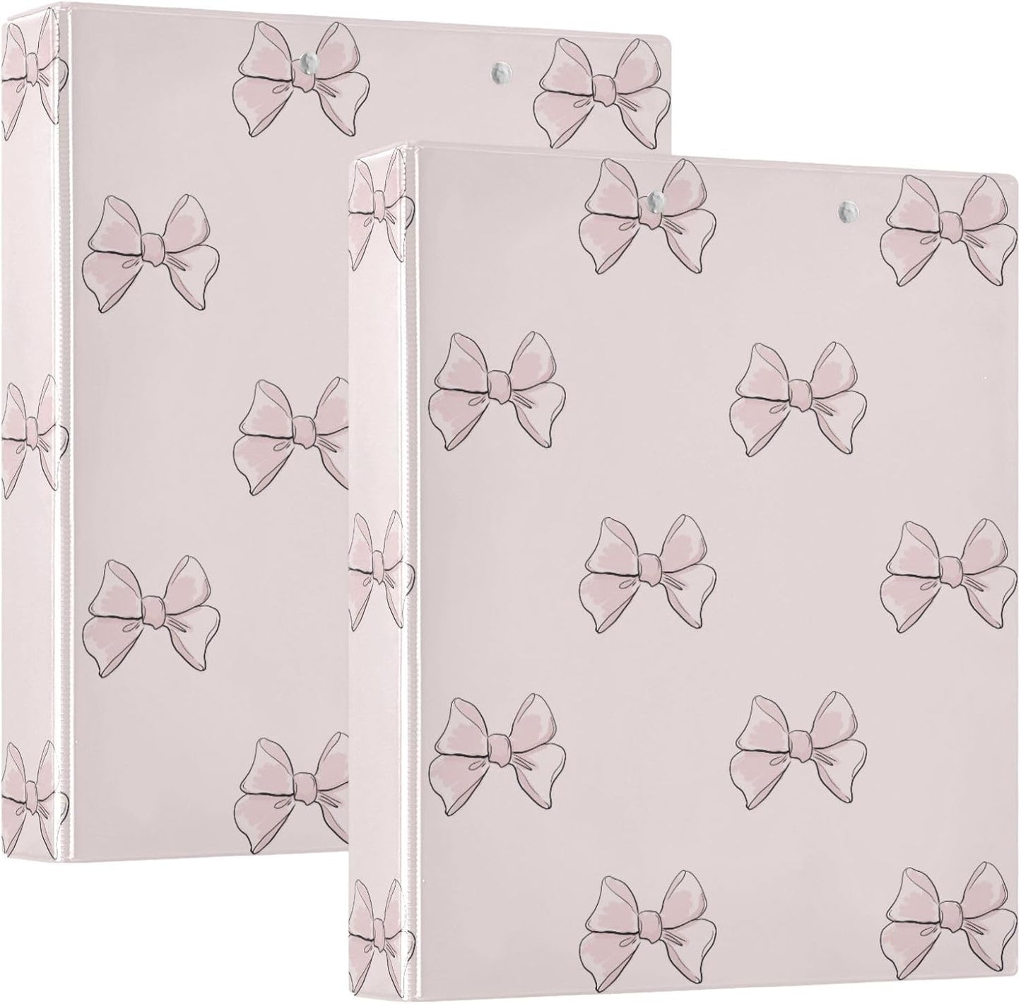 Pink Bow Binder Set: Holds 200 Sheets, Includes Clipboard