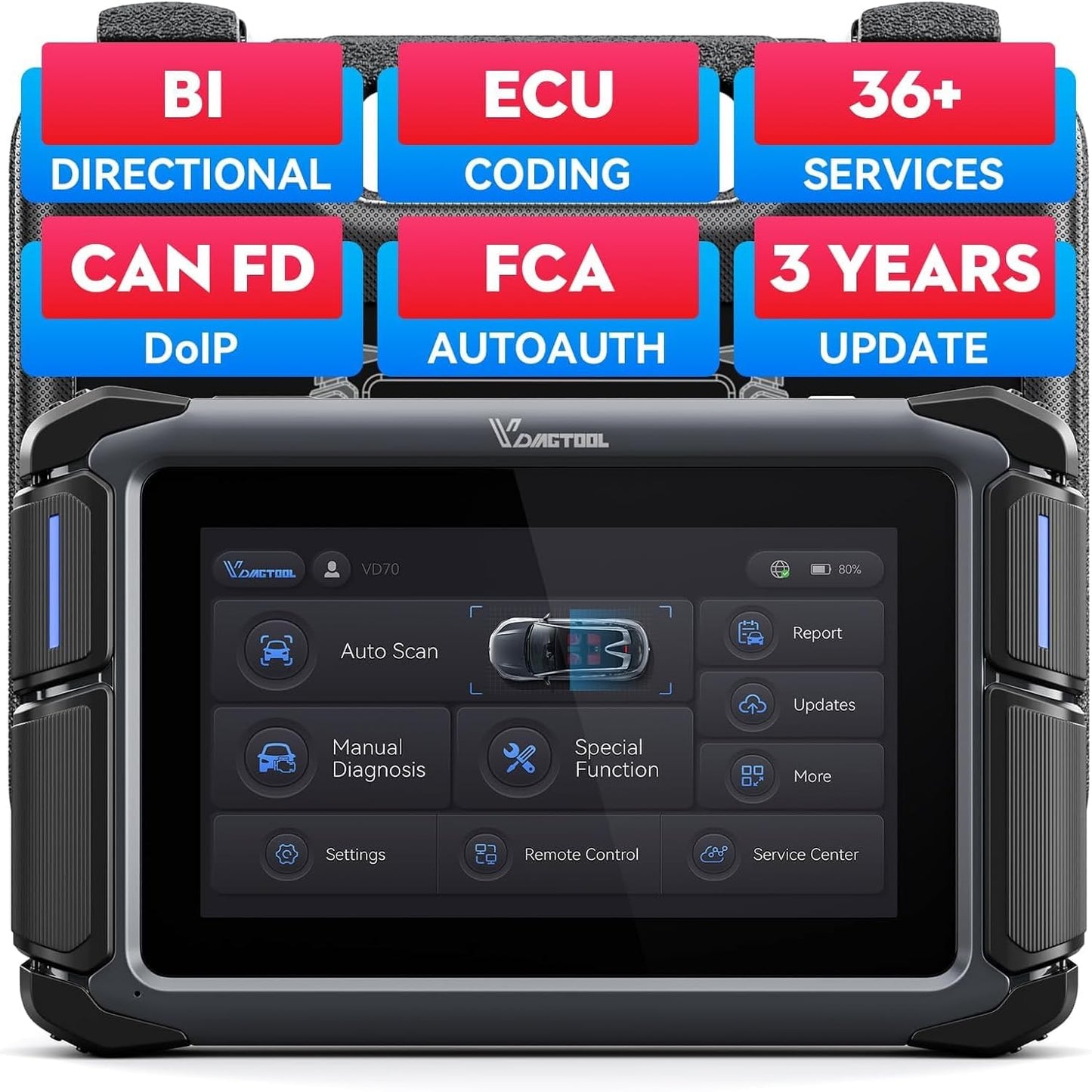 VDIAGTOOL VD70 OBD2 Scanner with ECU Coding and 36+ Resets