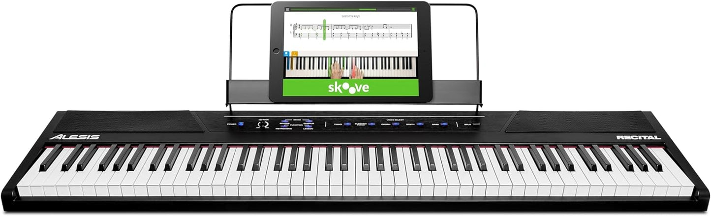 Alesis 88-Key Digital Piano: Semi-Weighted Keys, Powerful Speakers & Versatile Features