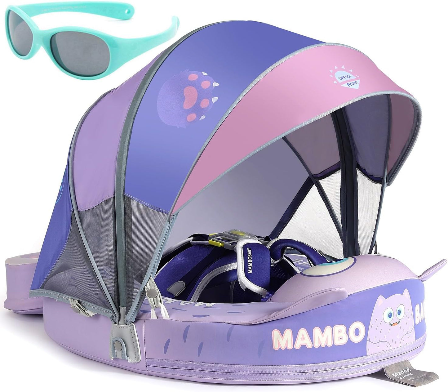 Mambobaby Float with Canopy and Tail for Safe Baby Swimming