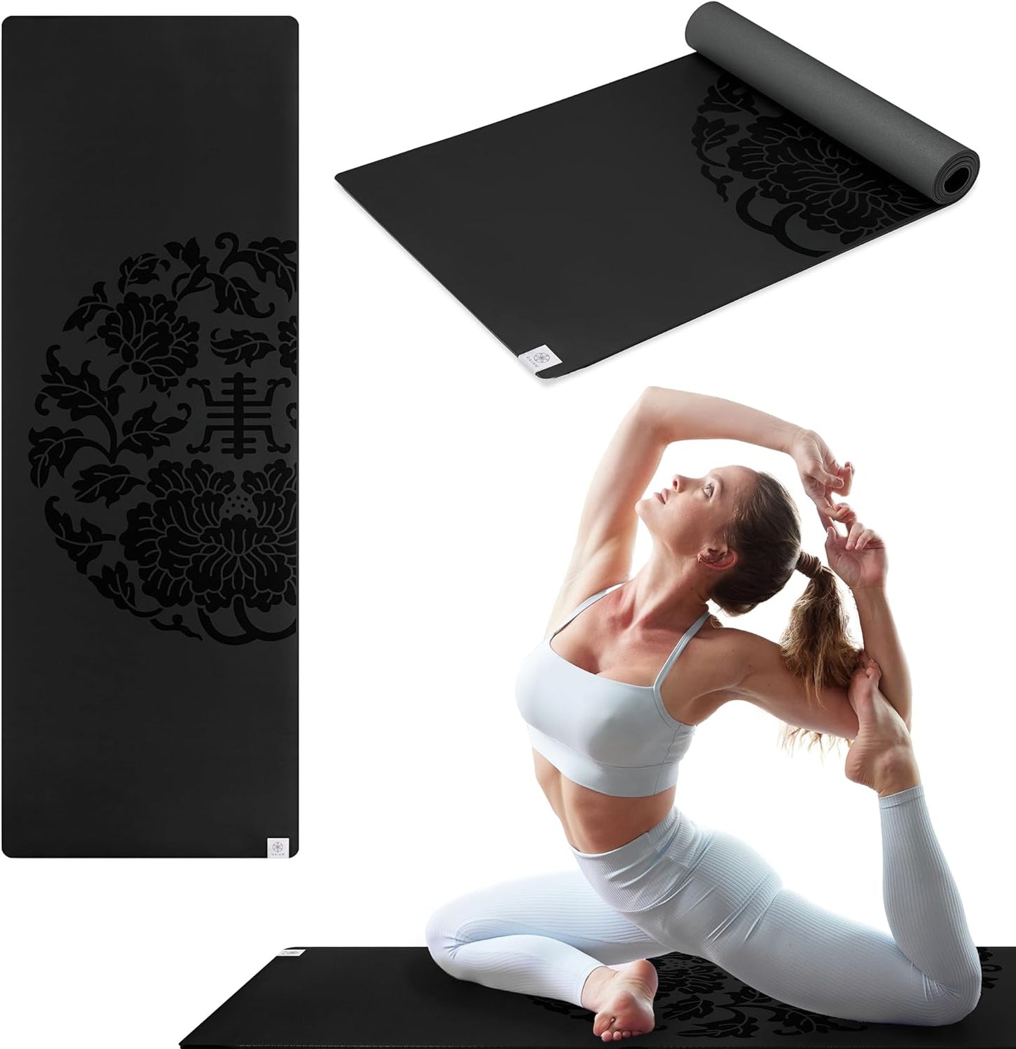 Gaiam Dry-Grip Yoga Mat - Non-Slip 5mm Thick Exercise Mat