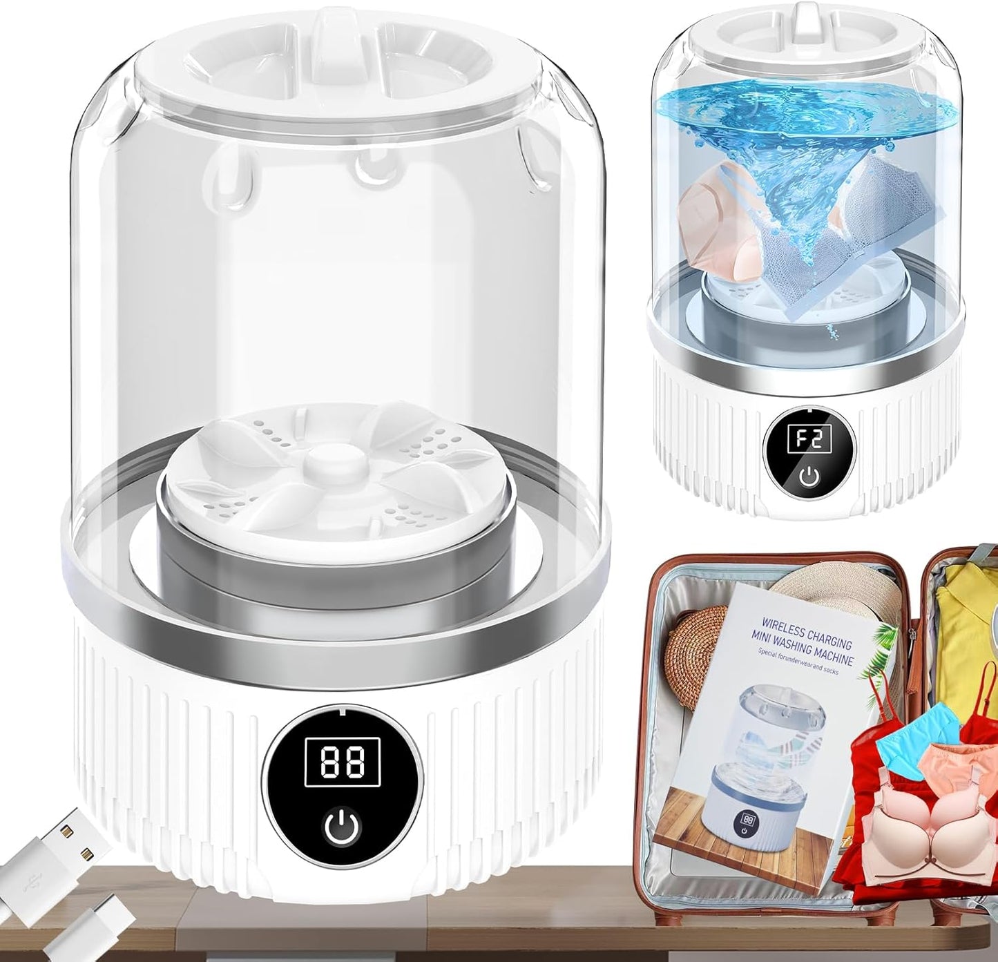 Portable Washing Machine for Travel, Camping, and Apartments
