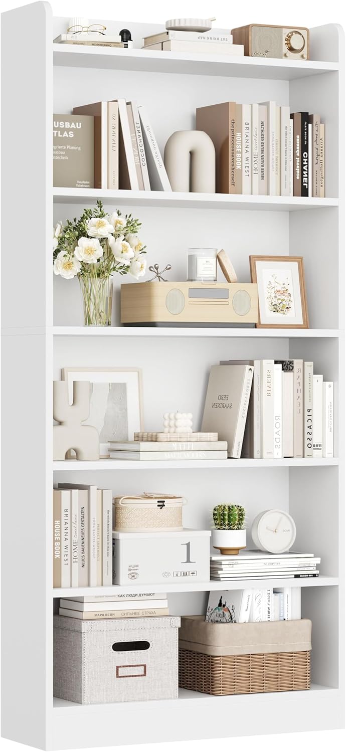 Maximized Vertical Storage with Yaheetech 6-Tier Open Bookcase