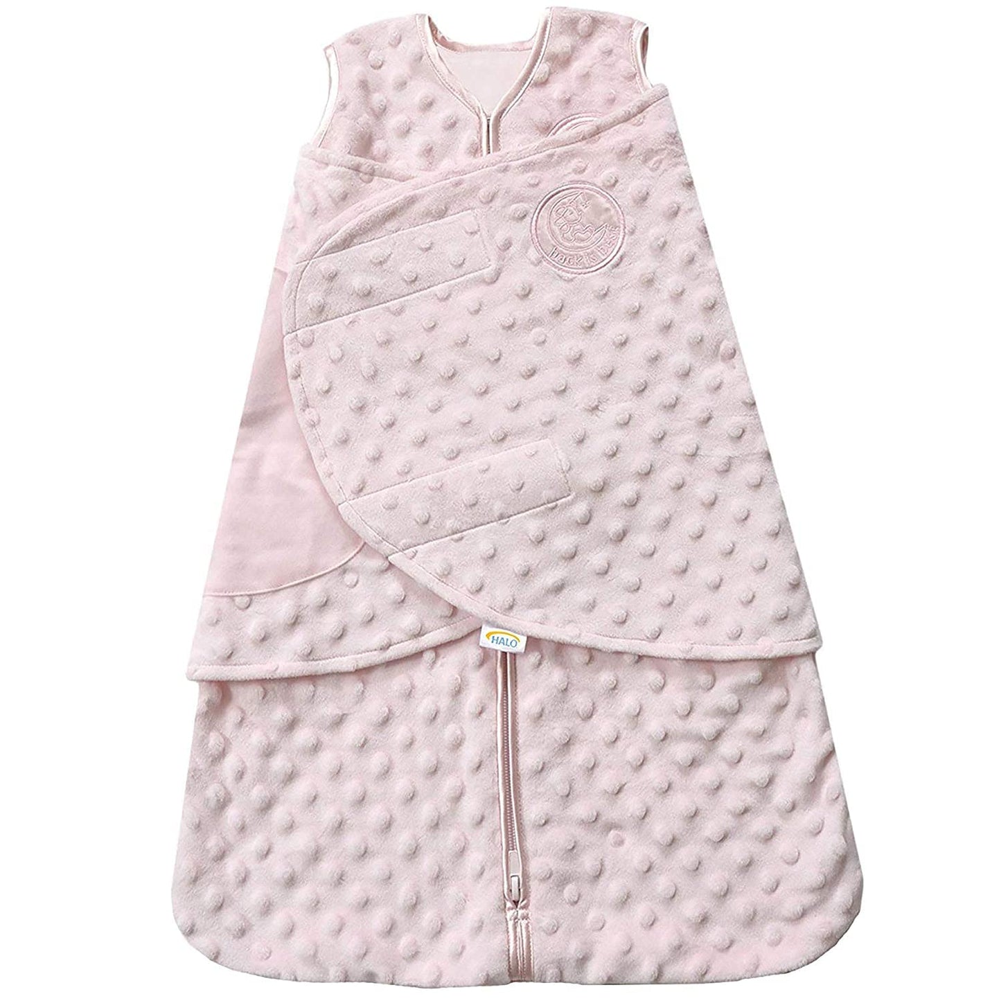 HALO Sleepsack Swaddle Plush Dot Velboa for Newborns 0-3 Months